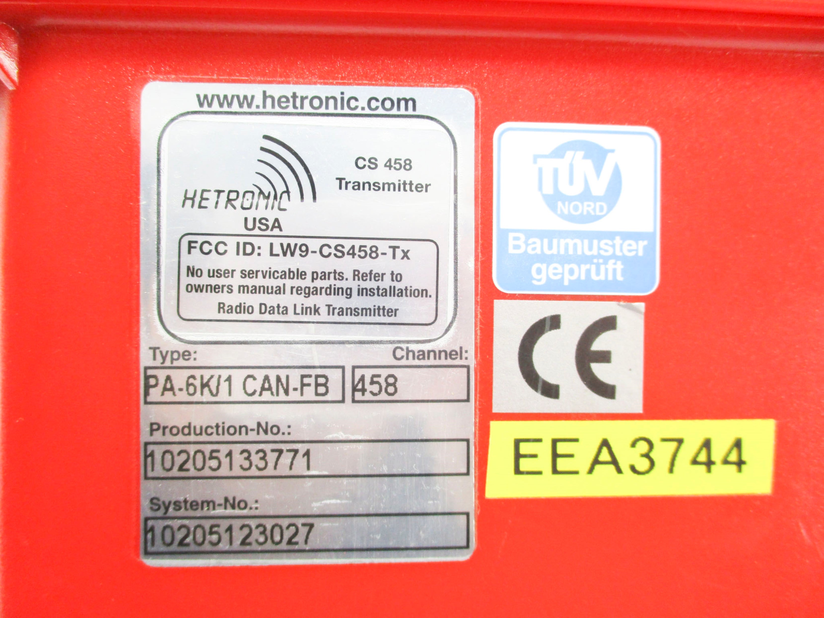 HETRONIC PA-6K/1CAN-FB UNMP