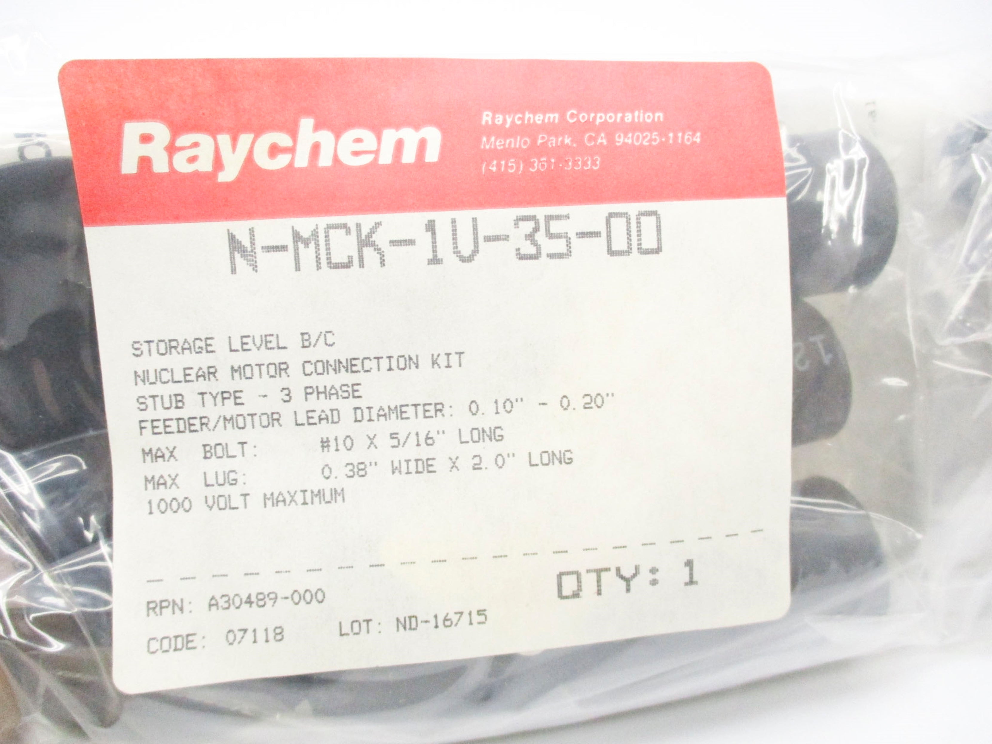 RAYCHEM N-MCK-1V-35-00 NSMP