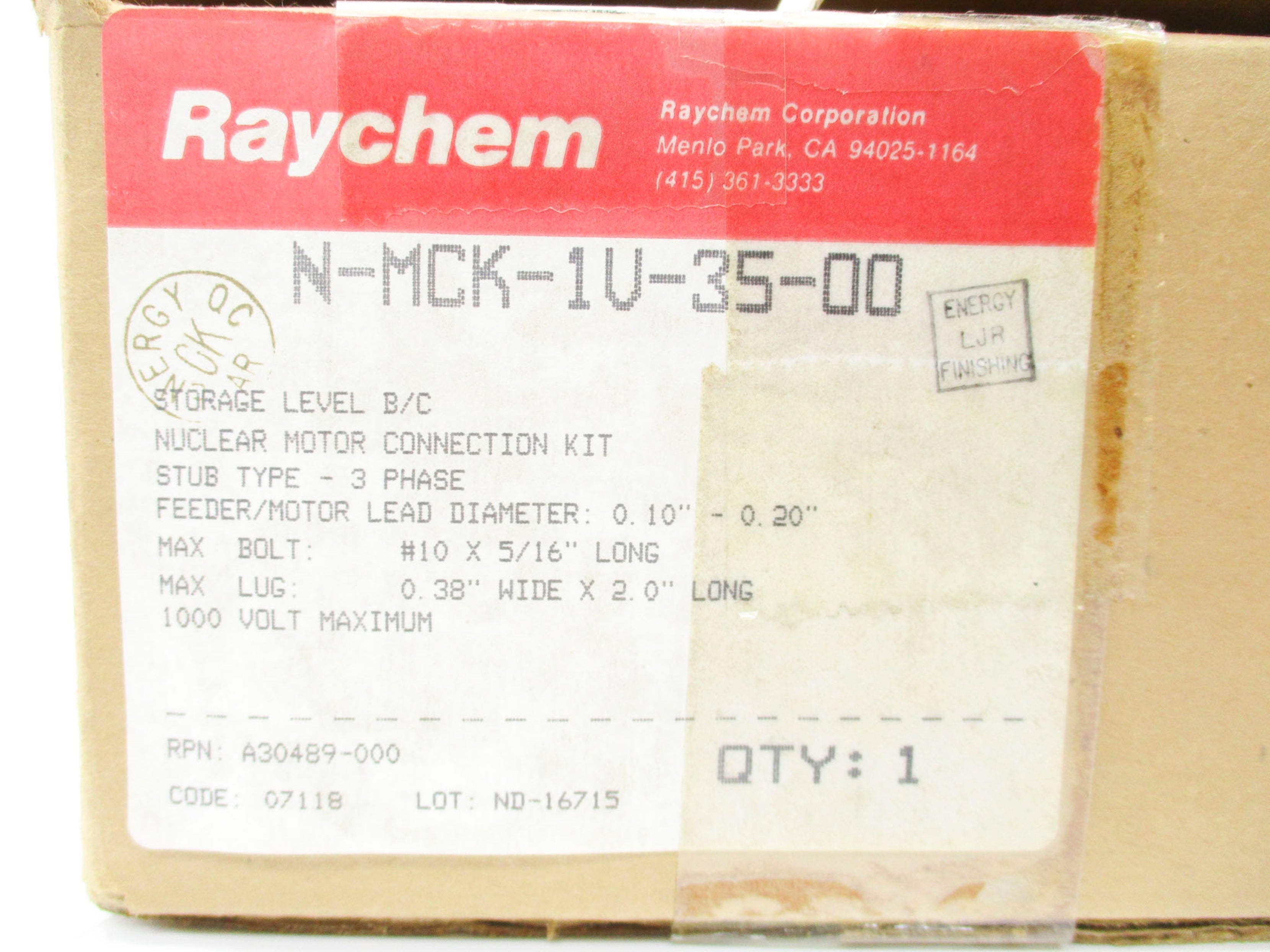 RAYCHEM N-MCK-1V-35-00 NSMP