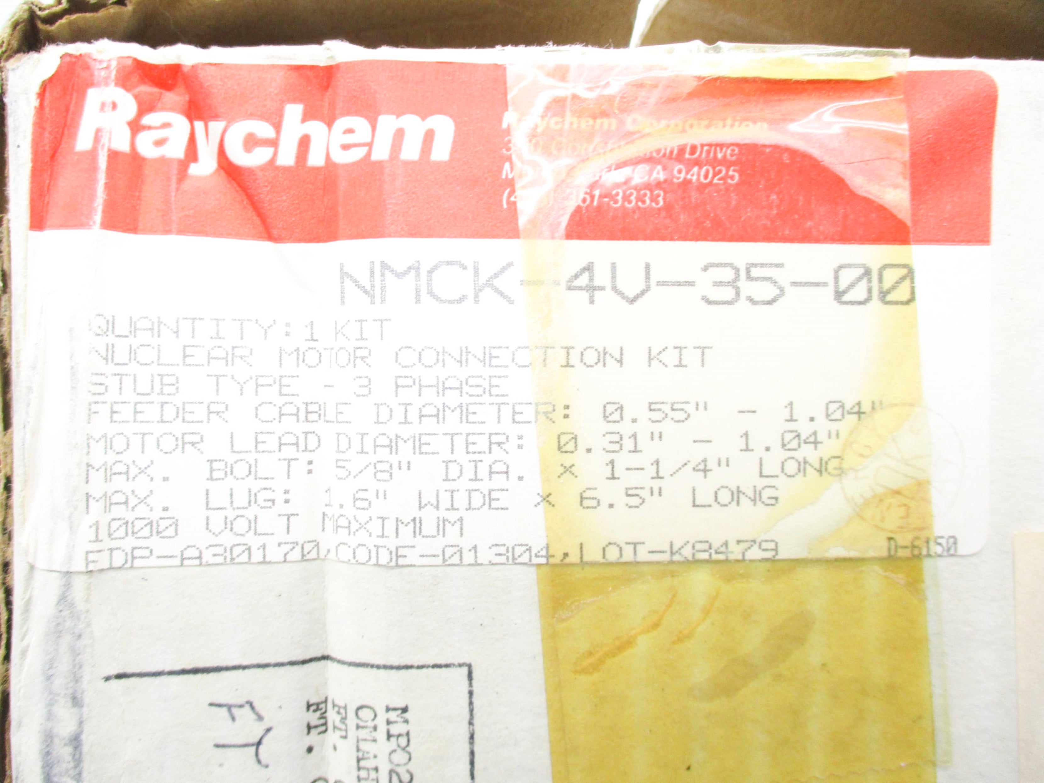 RAYCHEM NMCK-4V-35-00 NSMP