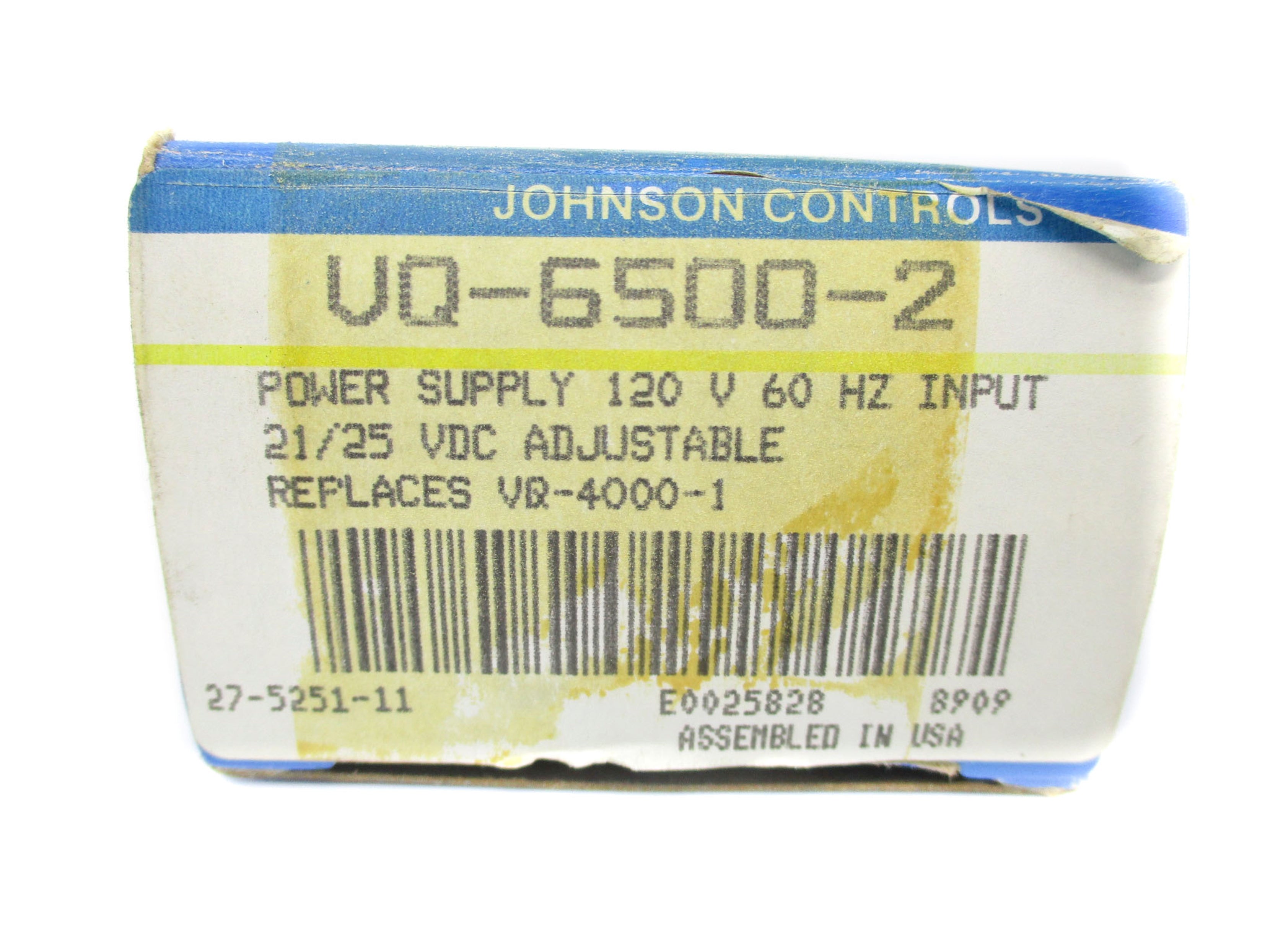 JOHNSON CONTROLS VQ-6500-2 NSMP