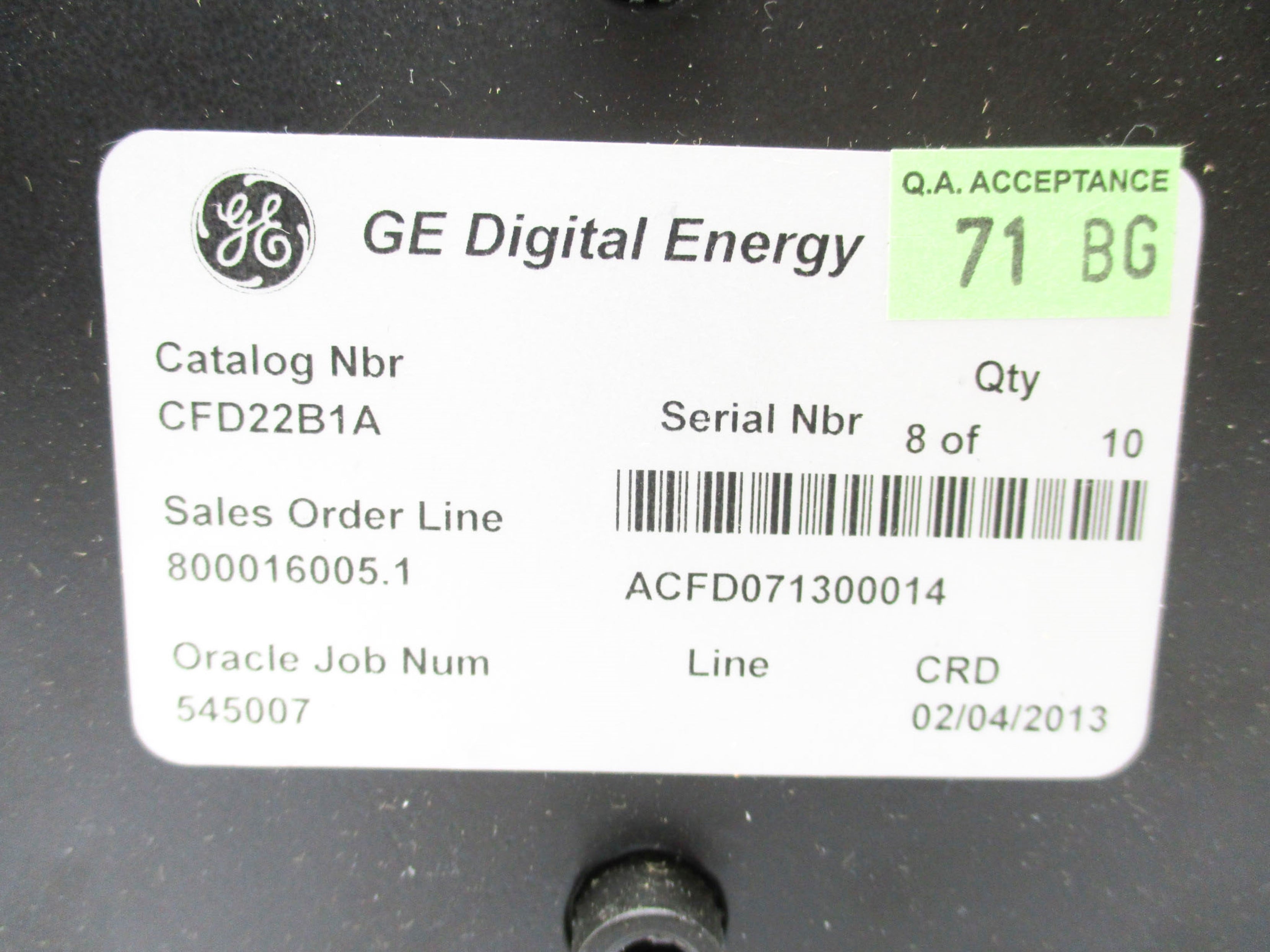 GENERAL ELECTRIC CFD22B1A 0.2-5AMP NSMP