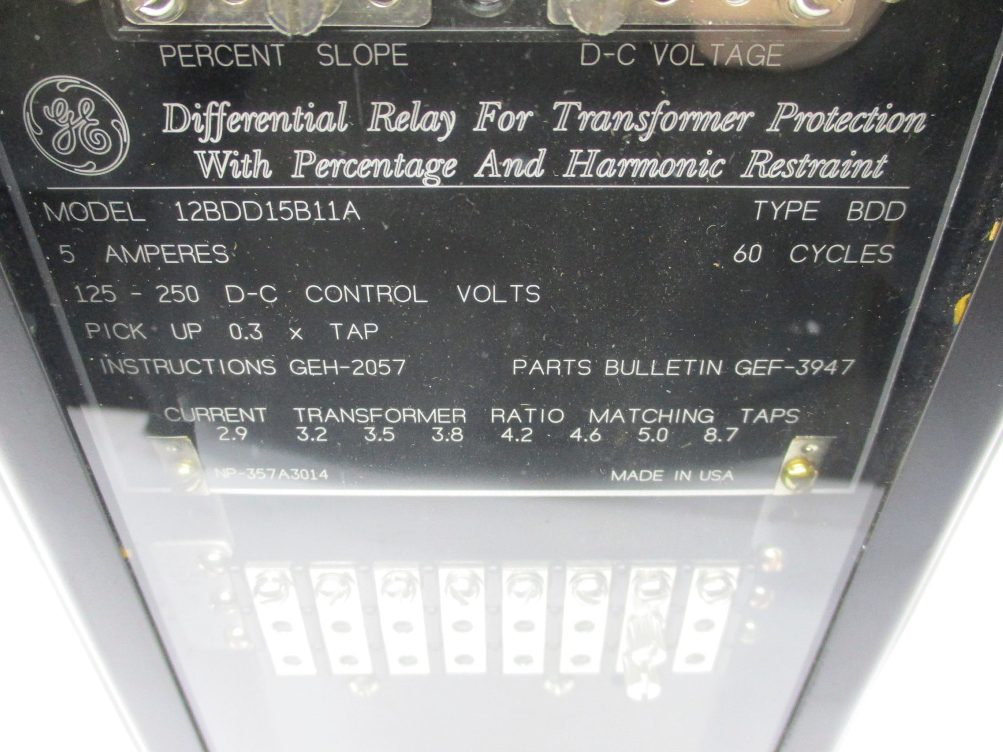 GENERAL ELECTRIC BDD15B11A 5A 125-250V NSMP