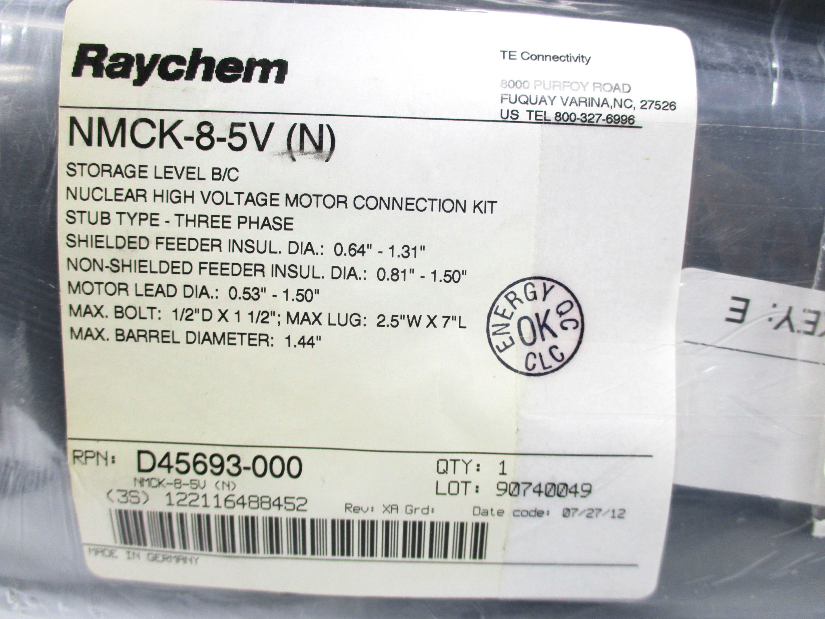 RAYCHEM NMCK-8-5V NSNP