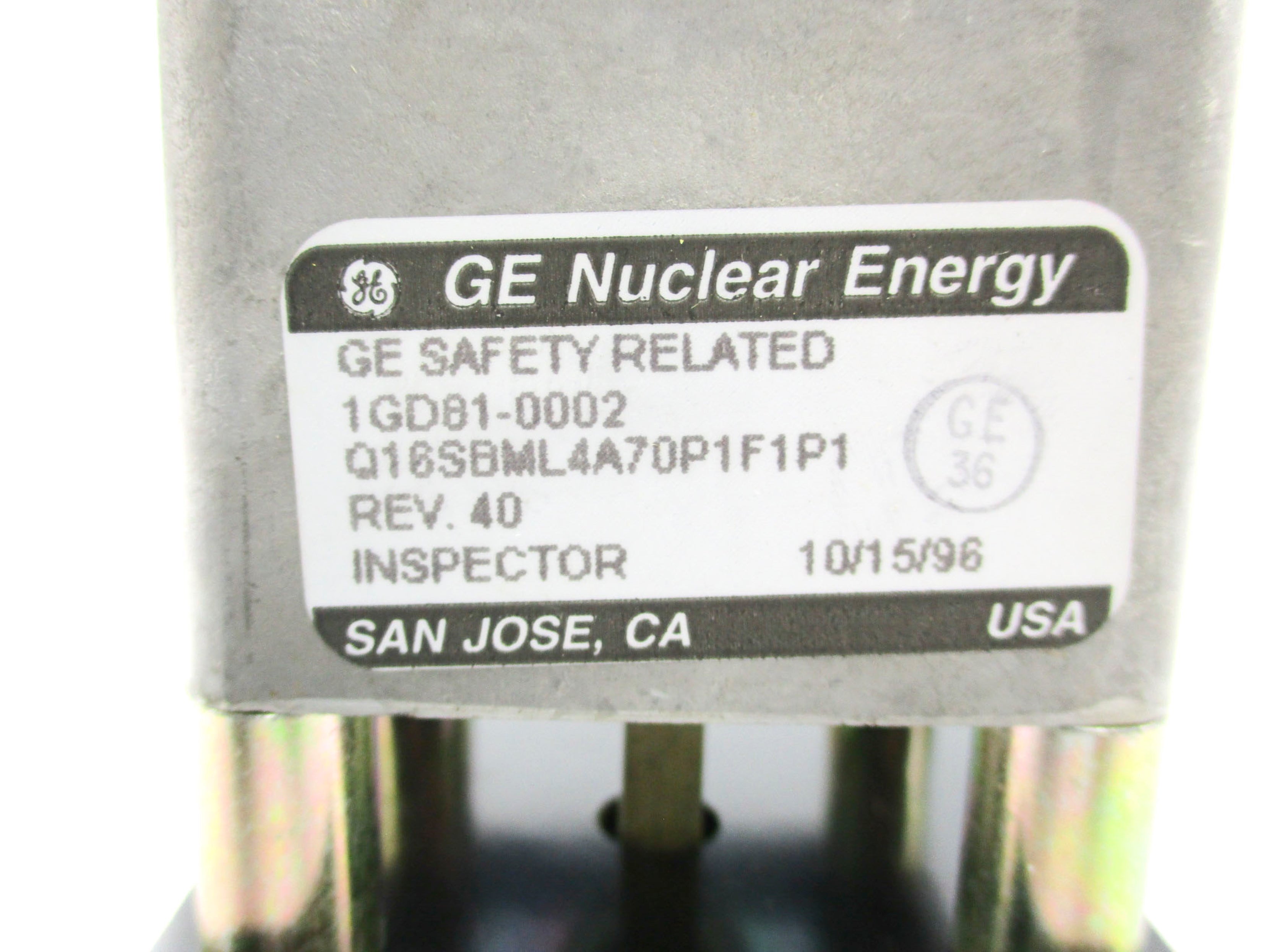 GENERAL ELECTRIC Q16SBML4A70P1F1P1 NSNP