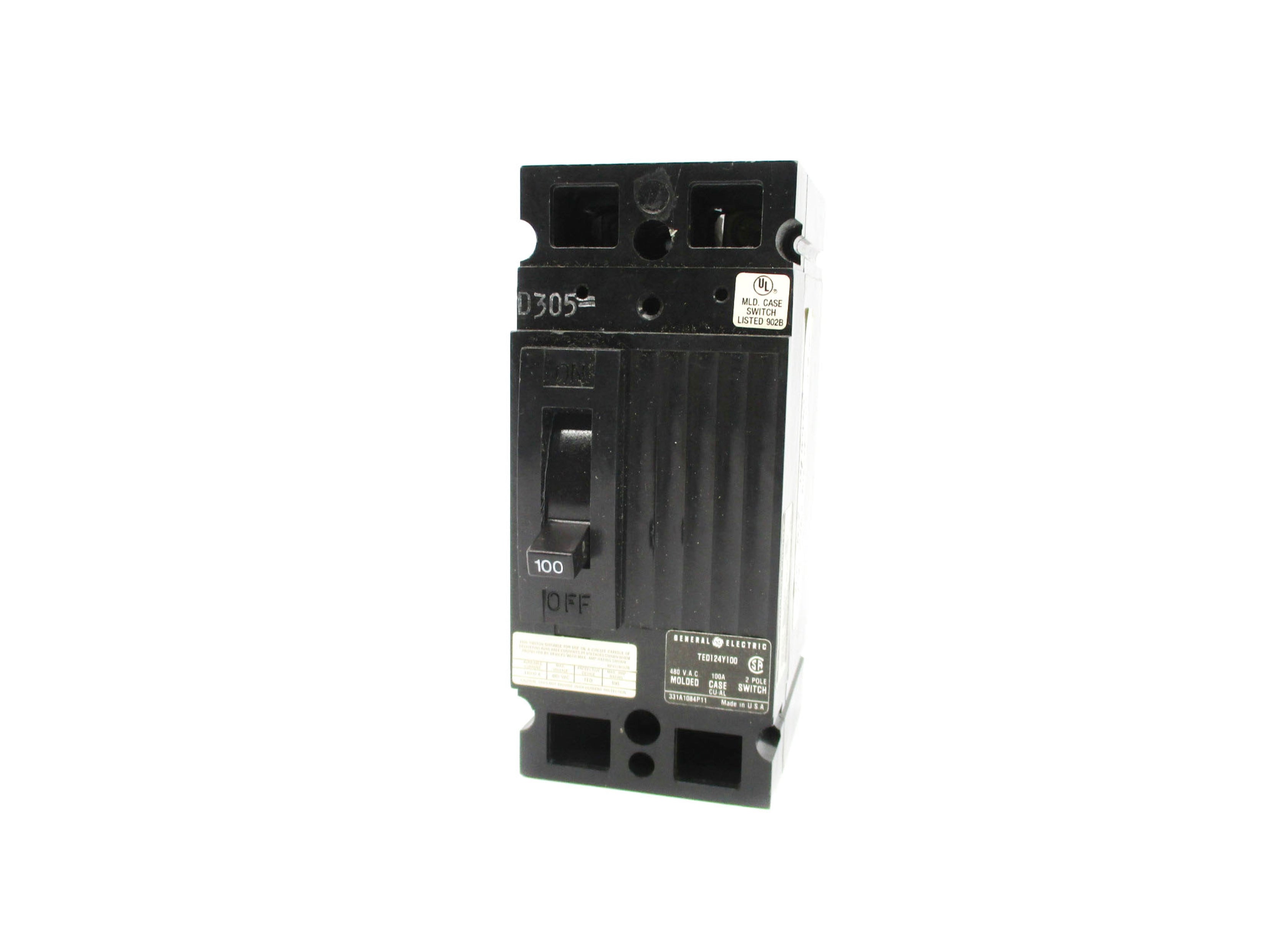 GENERAL ELECTRIC TED124Y100 100A 480V NSNP