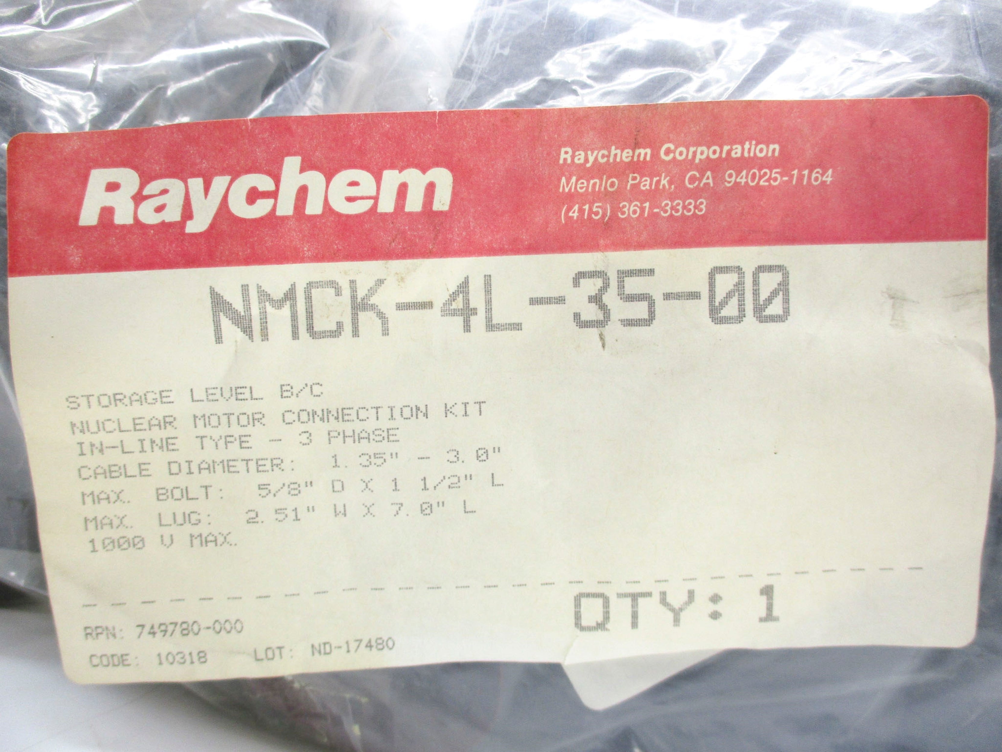 RAYCHEM NMCK-4L-35-00 NSNP