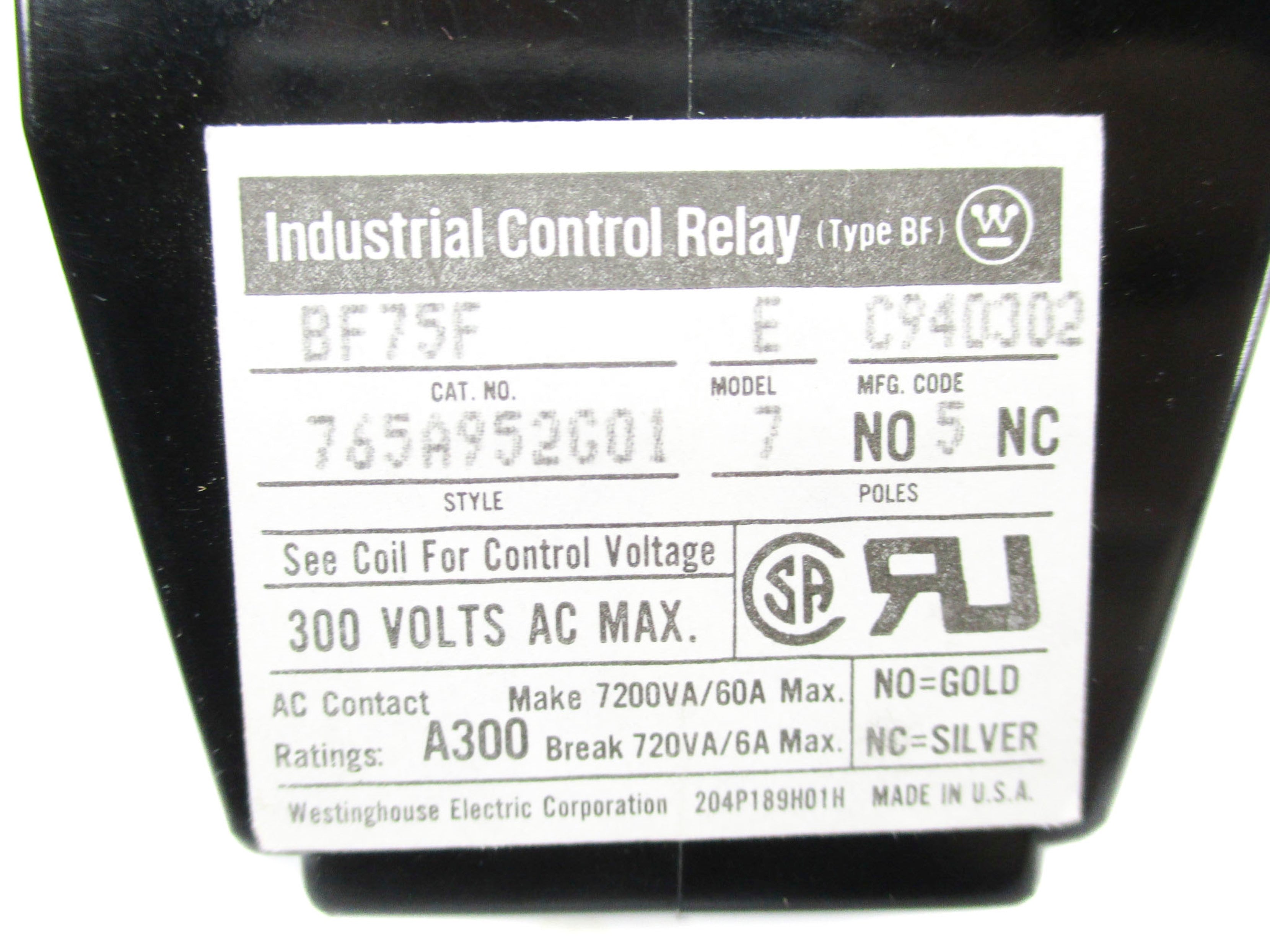 WESTINGHOUSE BF75F 110-120V NSMP