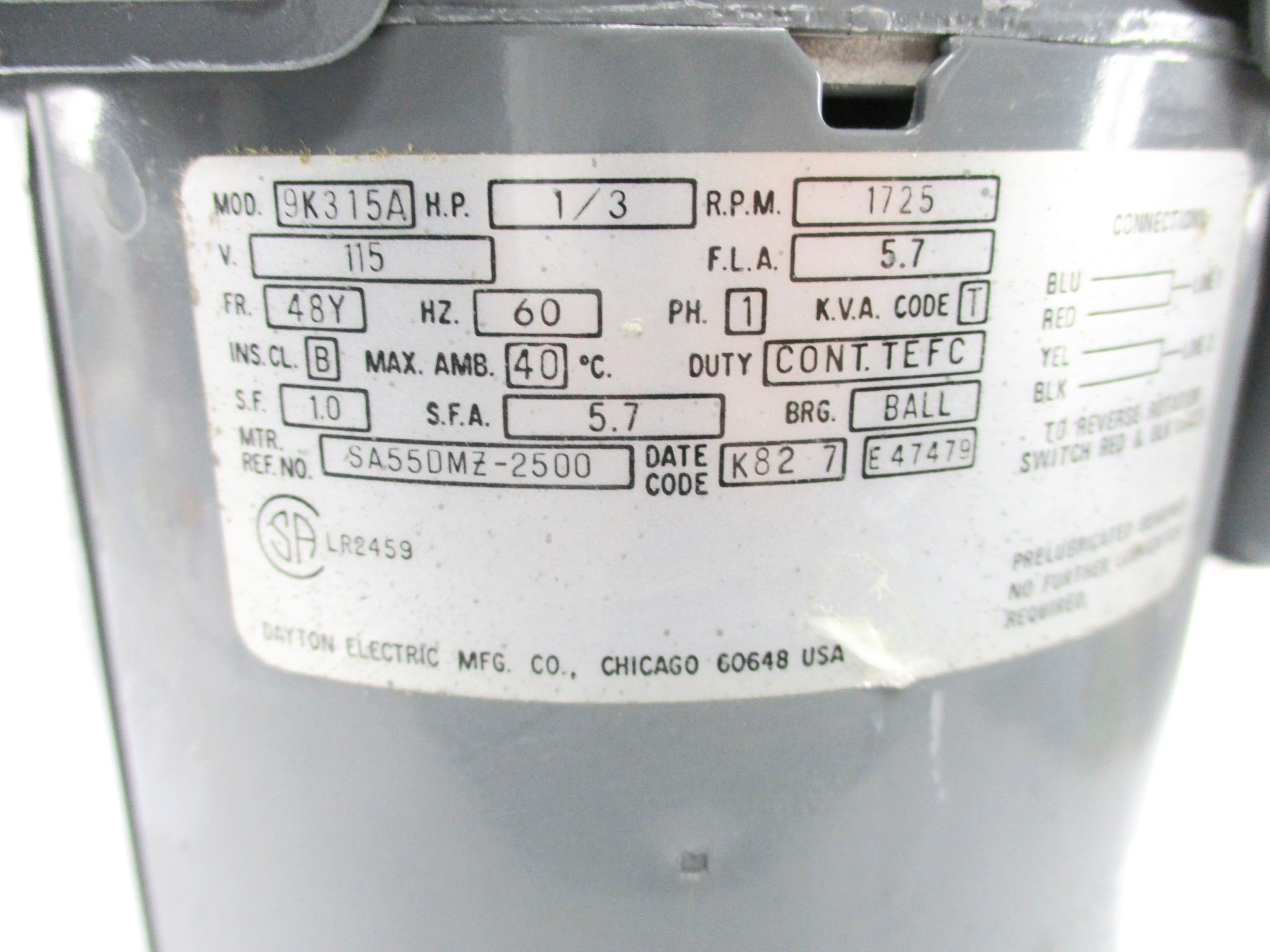 DAYTON 9K315A NSNP