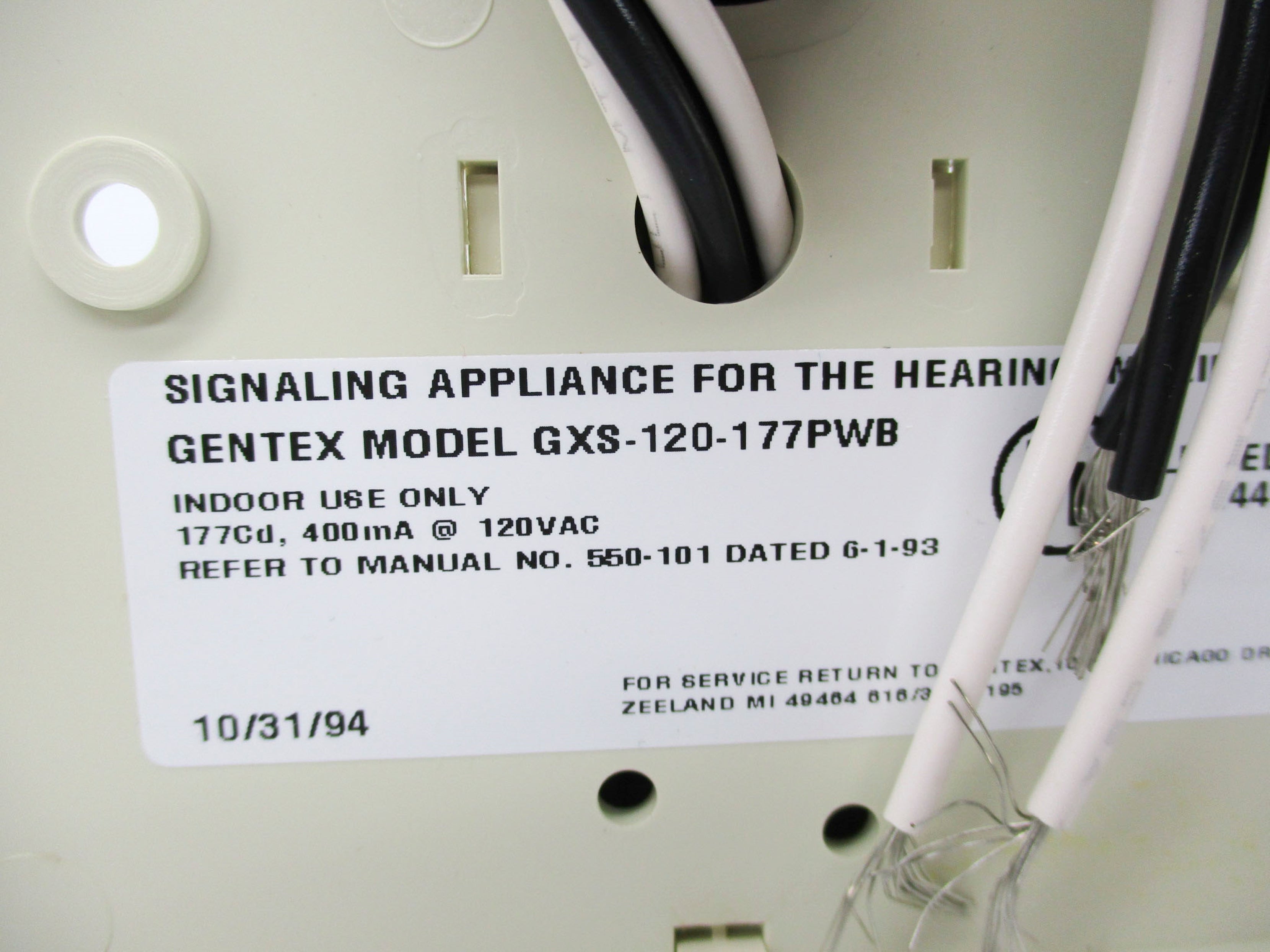 GENTEX GXS-120-177PWB NSMP