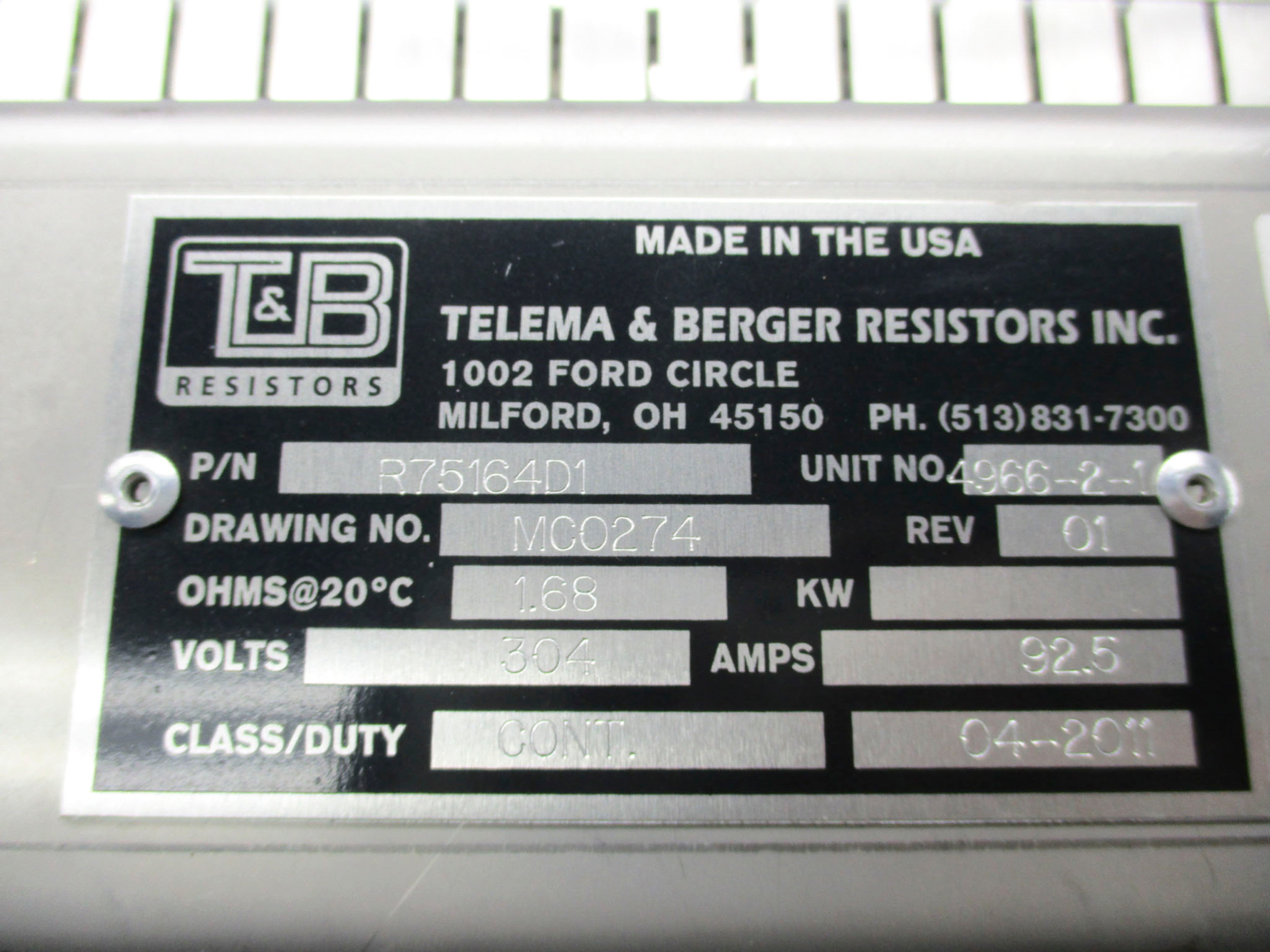 TELEMA&BERGER R75164D1 NSNP