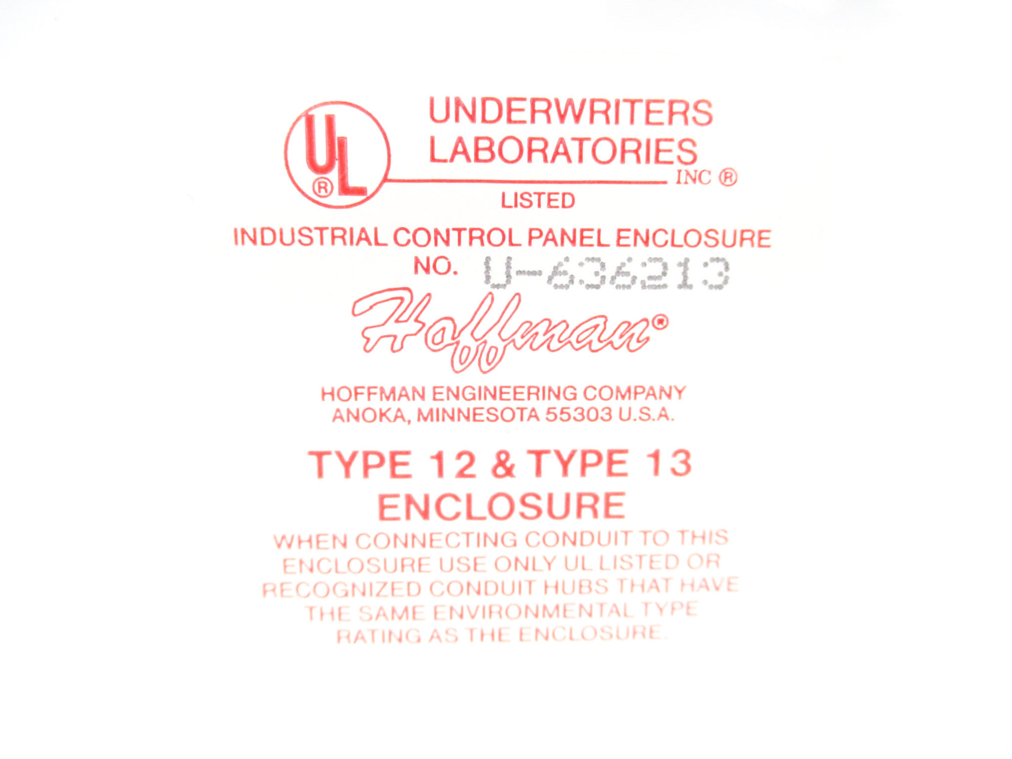 HOFFMAN U-636213 NSNP