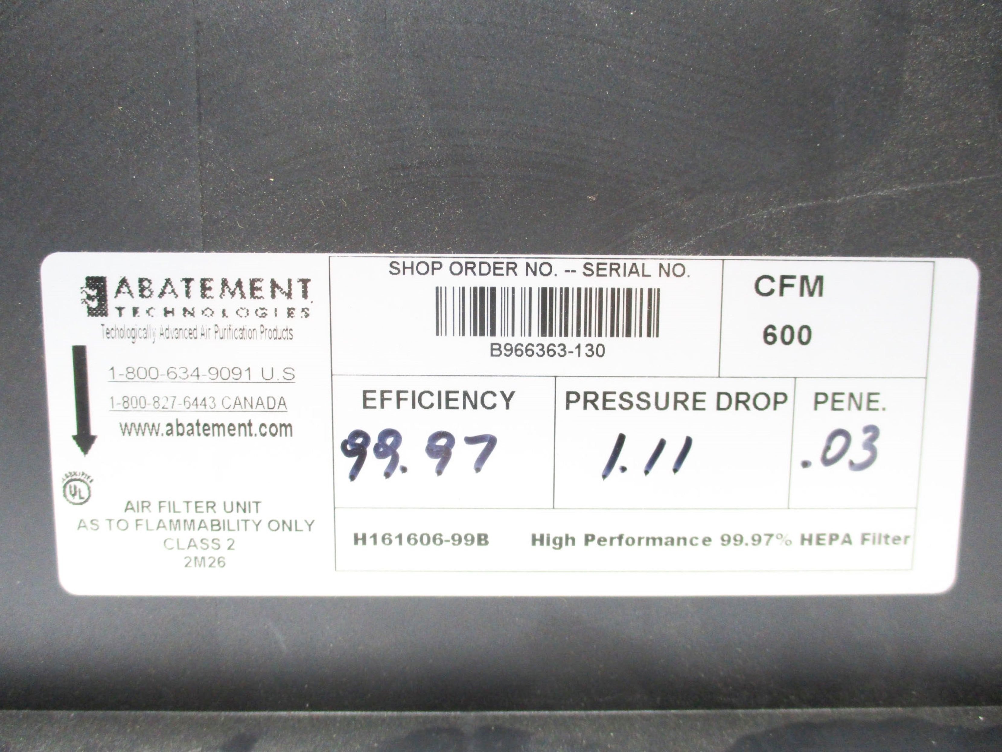 ABATEMENT H161606-99B NSNP