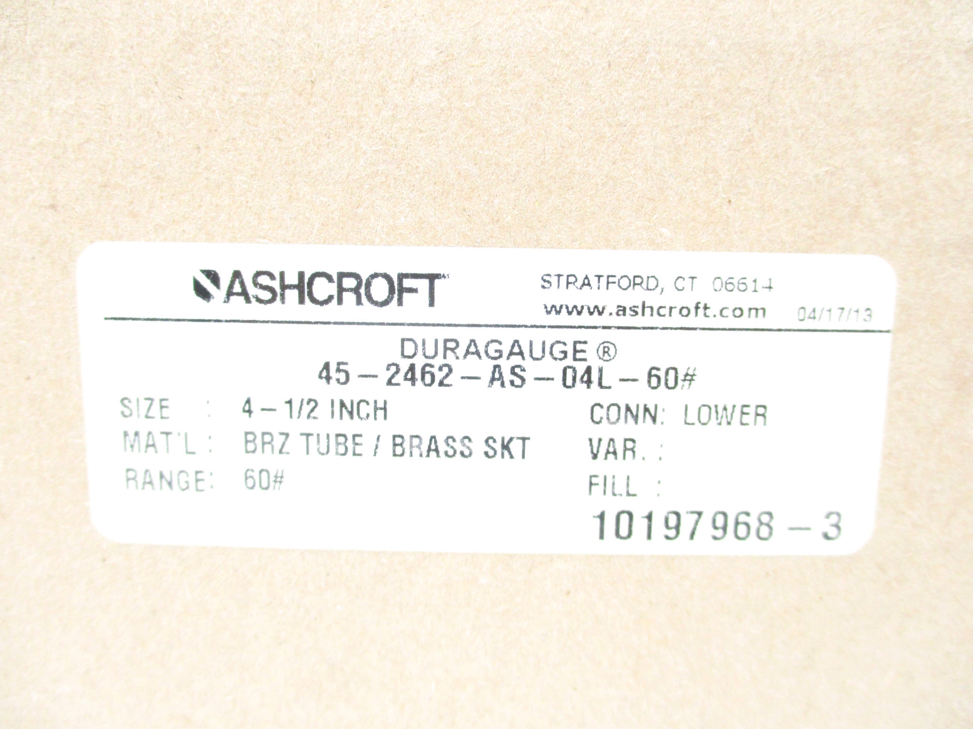 ASHCROFT 45-2462-AS-04L-60 NSMP