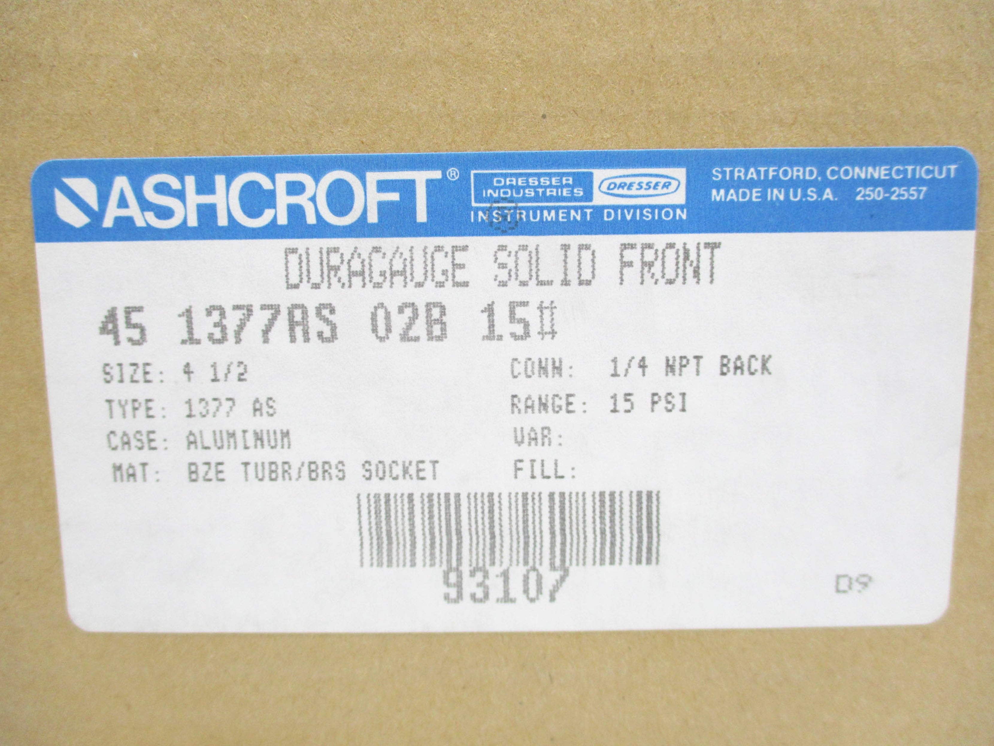 ASHCROFT 45-1377-AS-02B-15 NSMP