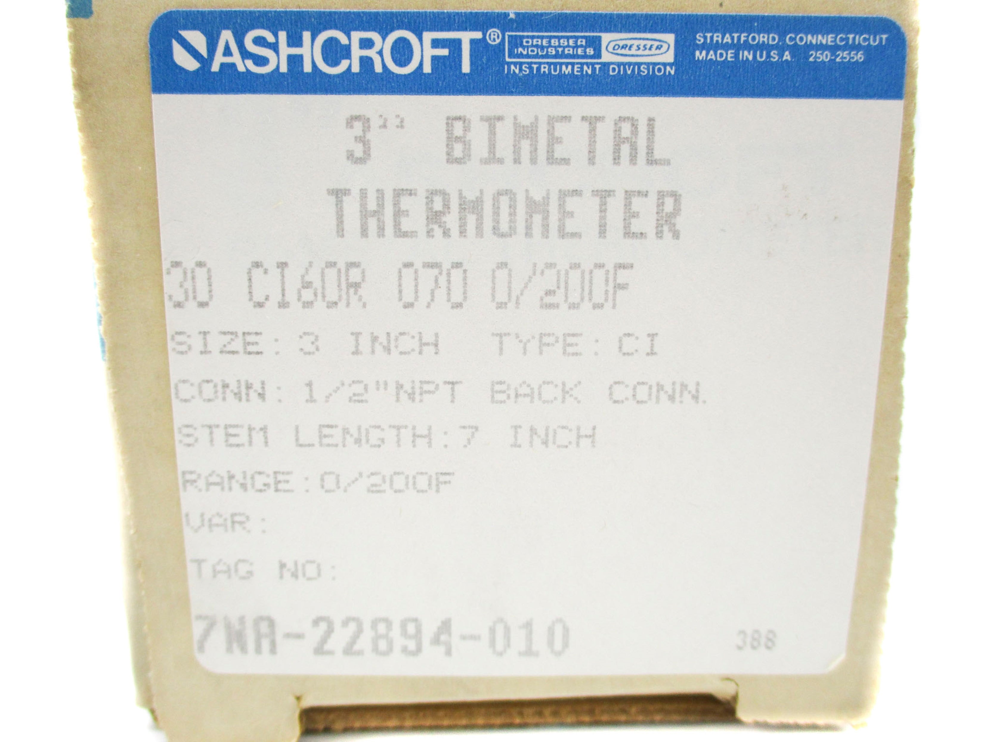 ASHCROFT 30-CI60R-070-0/200F NSMP