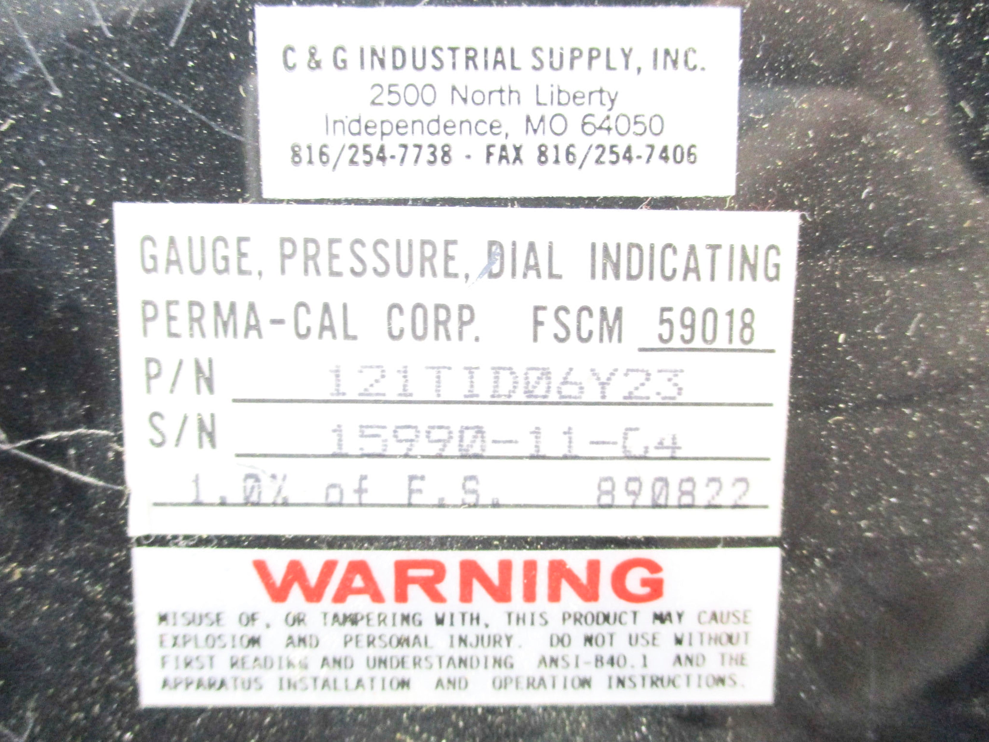 PERMA-CAL 121TID06Y23 0-200PSI NSMP