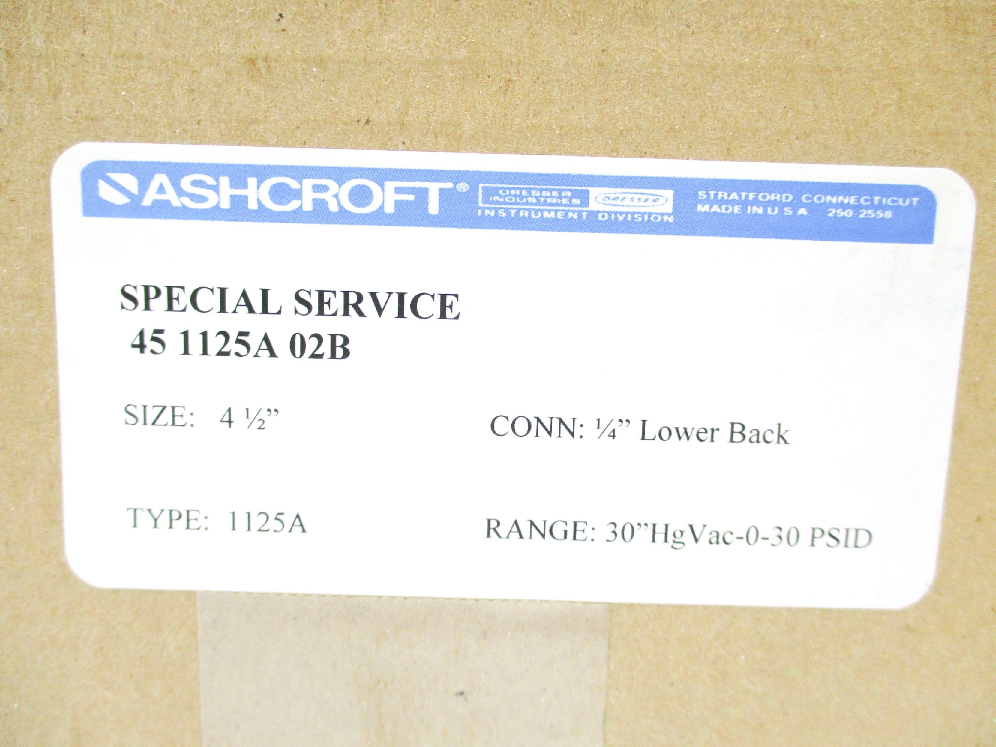 ASHCROFT 45-1125A-02B NSMP