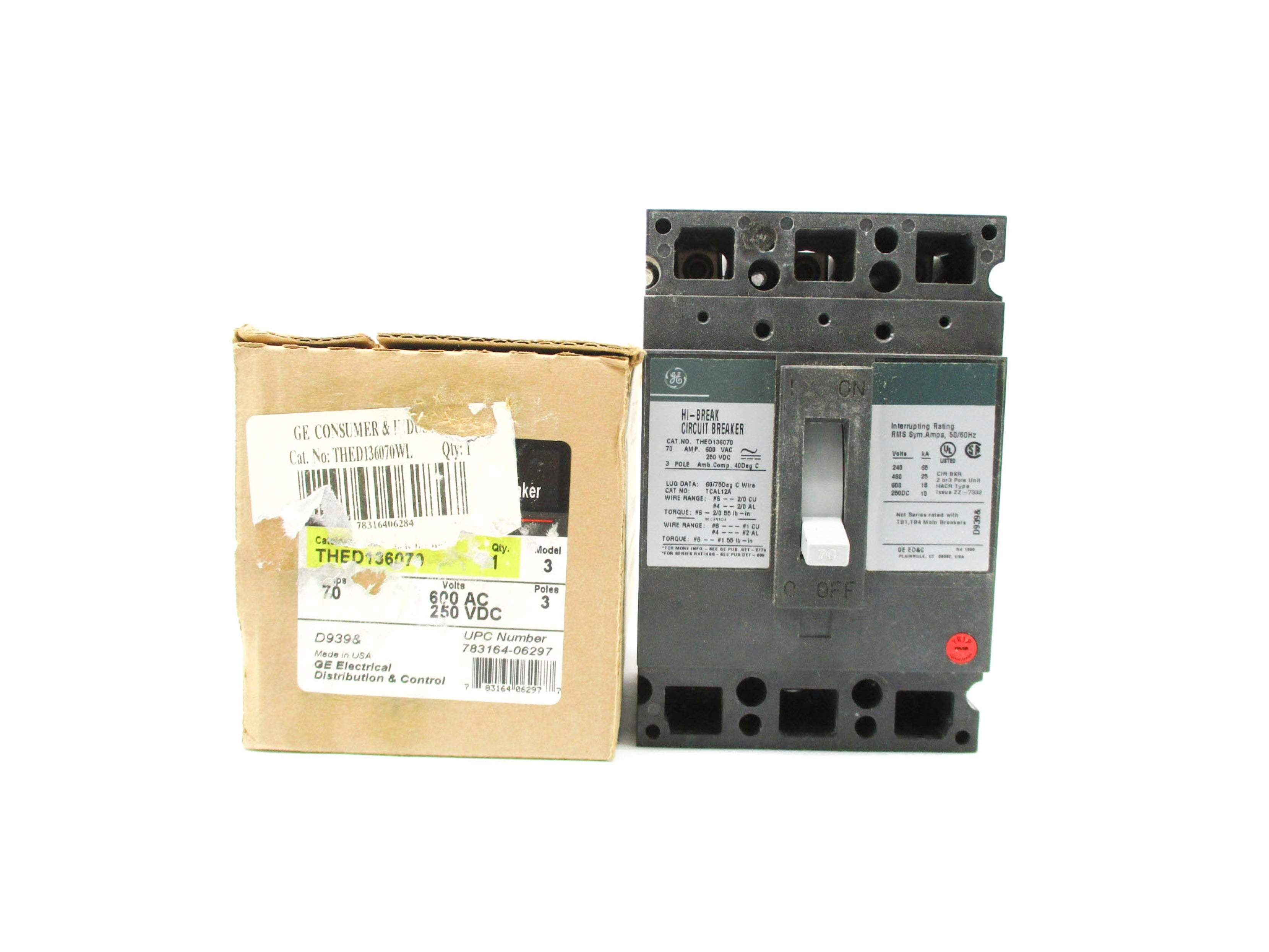 GENERAL ELECTRIC THED136070 70A 600VAC NSMP