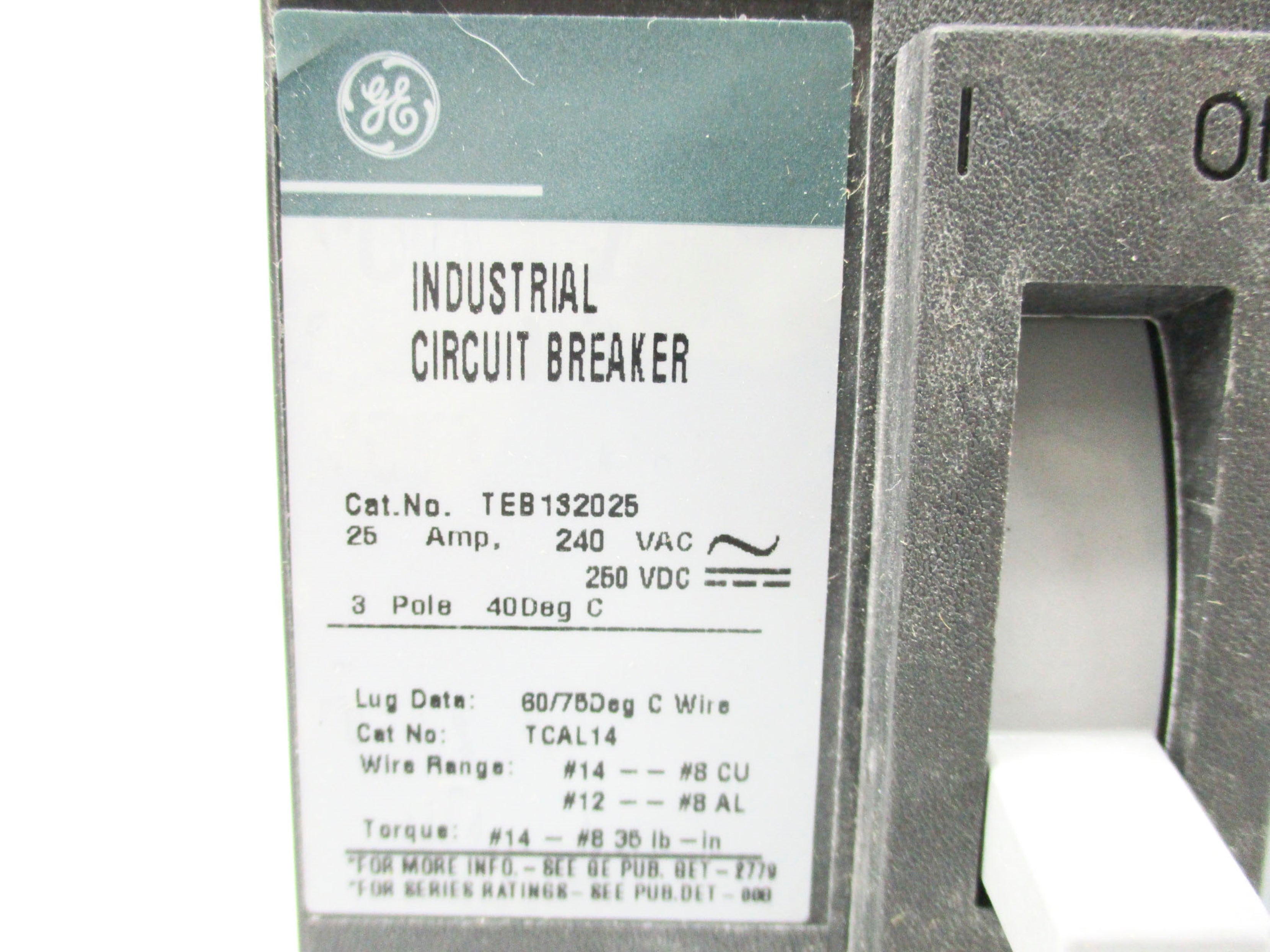 GENERAL ELECTRIC TEB132025 25A 240V NSMP