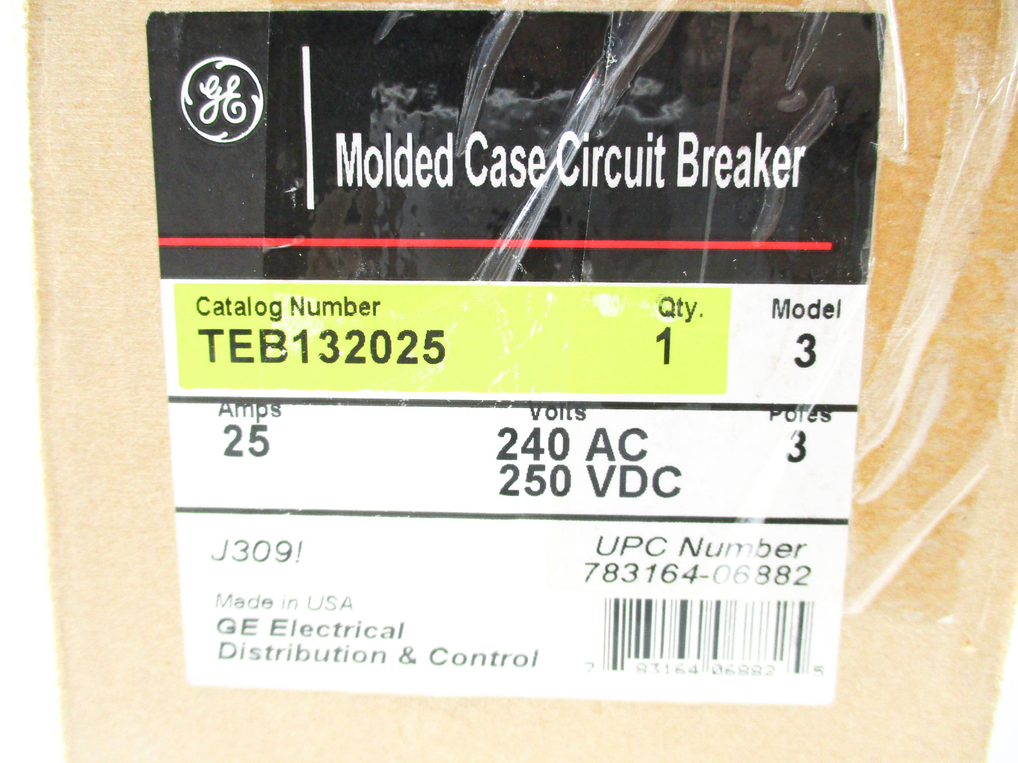 GENERAL ELECTRIC TEB132025 25A 240V NSMP