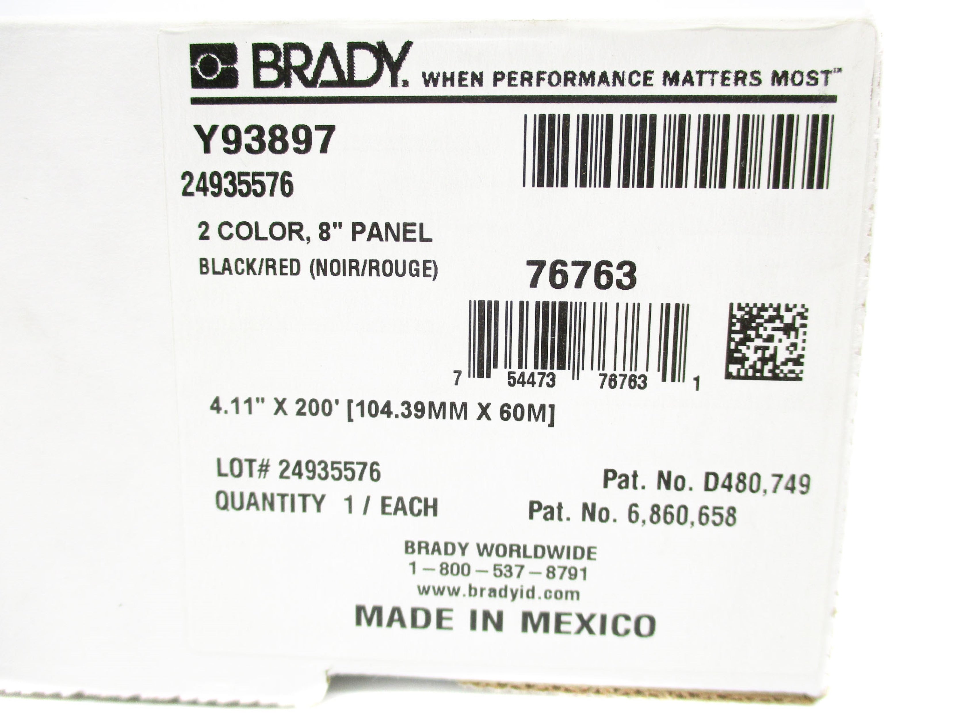 BRADY Y93897 NSMP