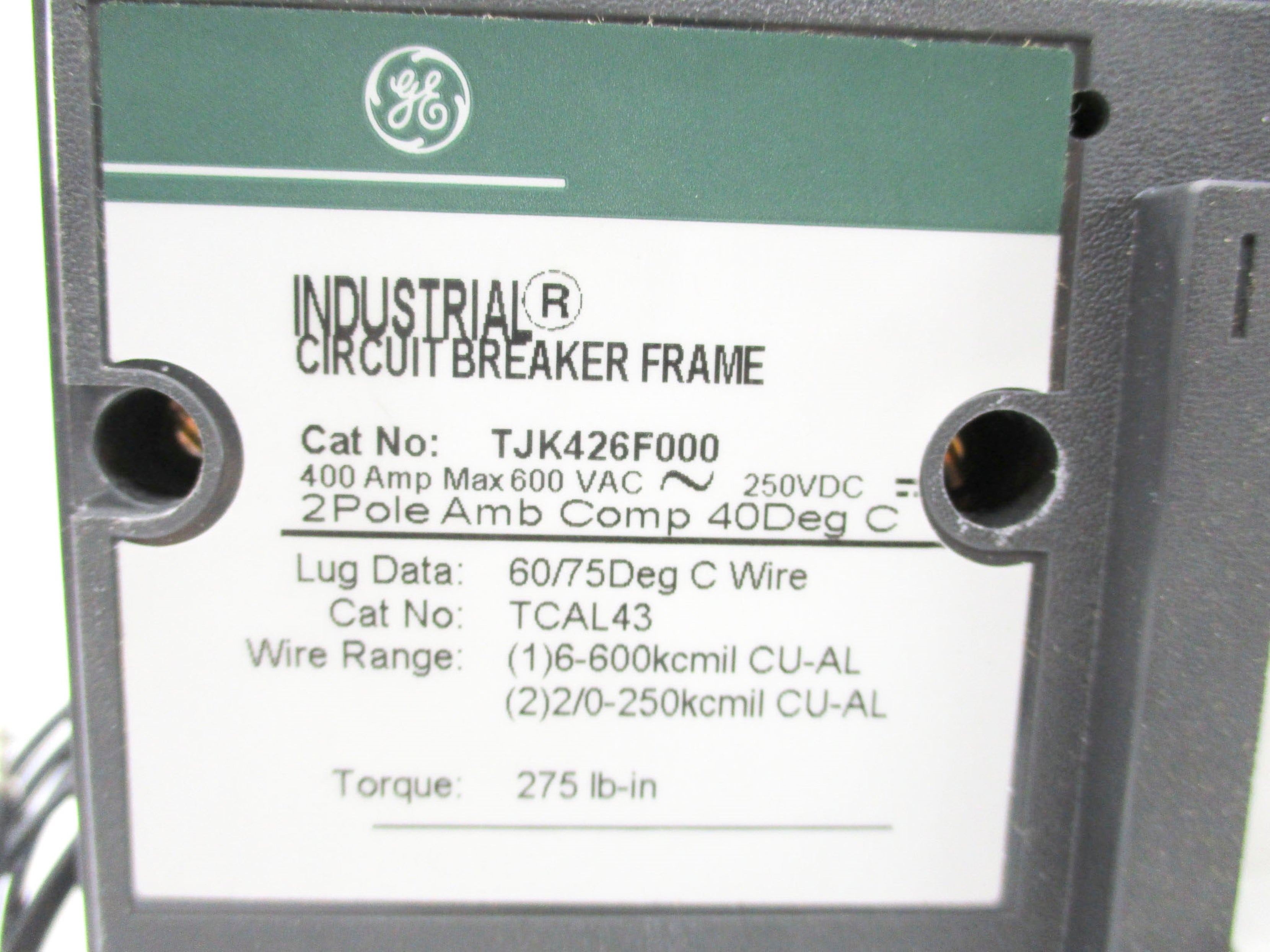 GENERAL ELECTRIC TJK426F000 400A 600V UNMP