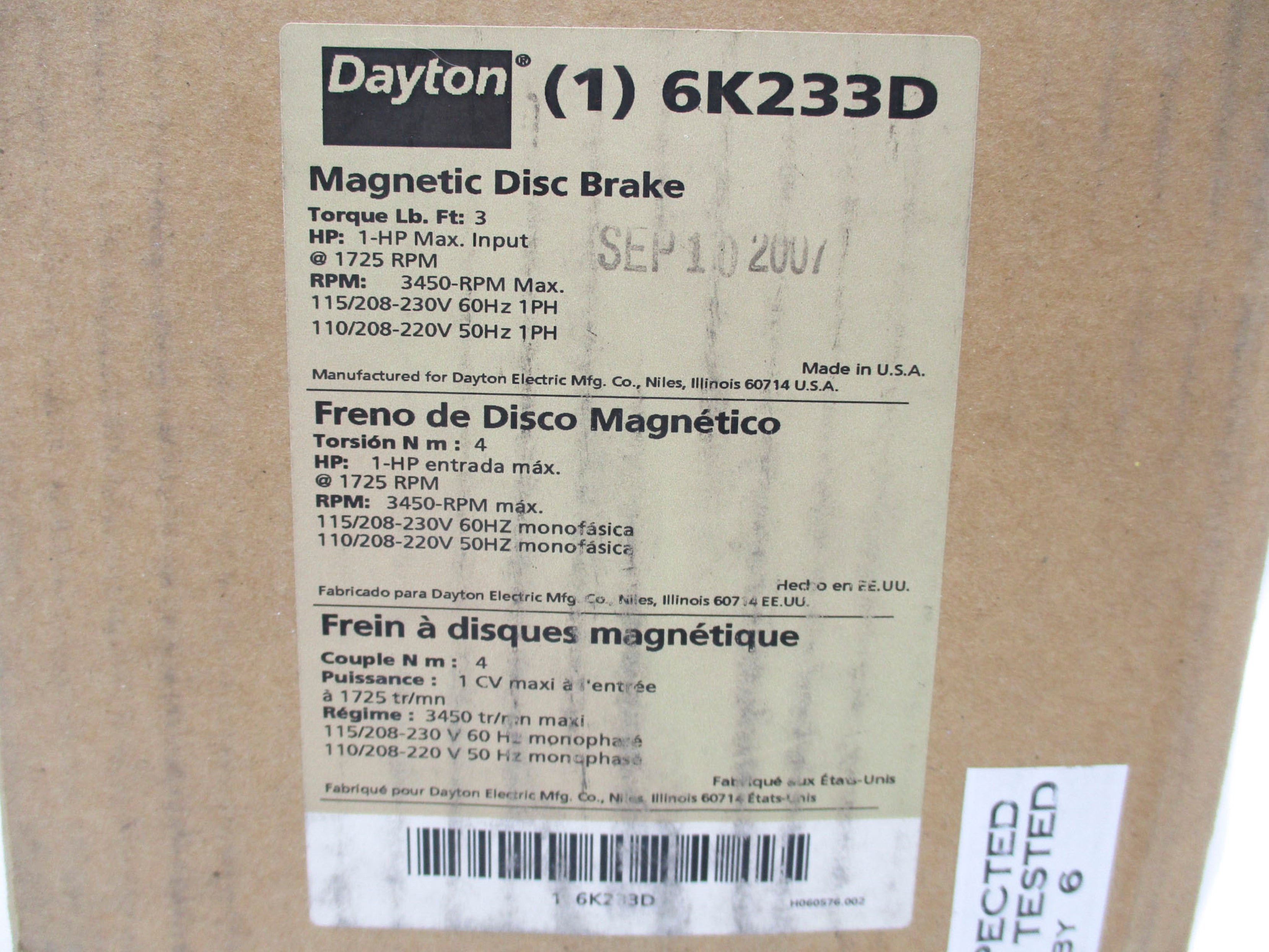 DAYTON 6K233D NSMP