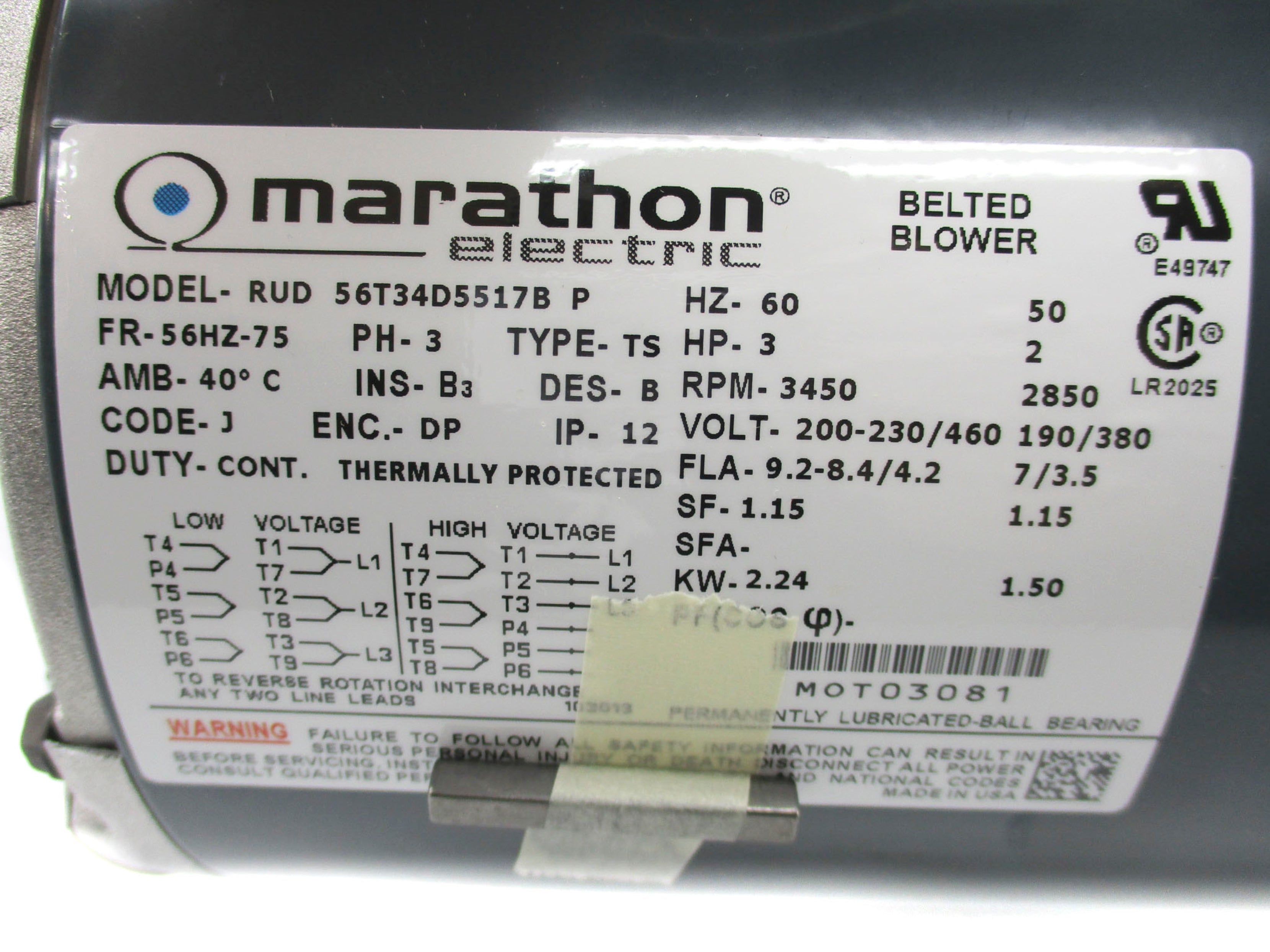 MARATHON ELECTRIC 56T34D5517BP NSNP