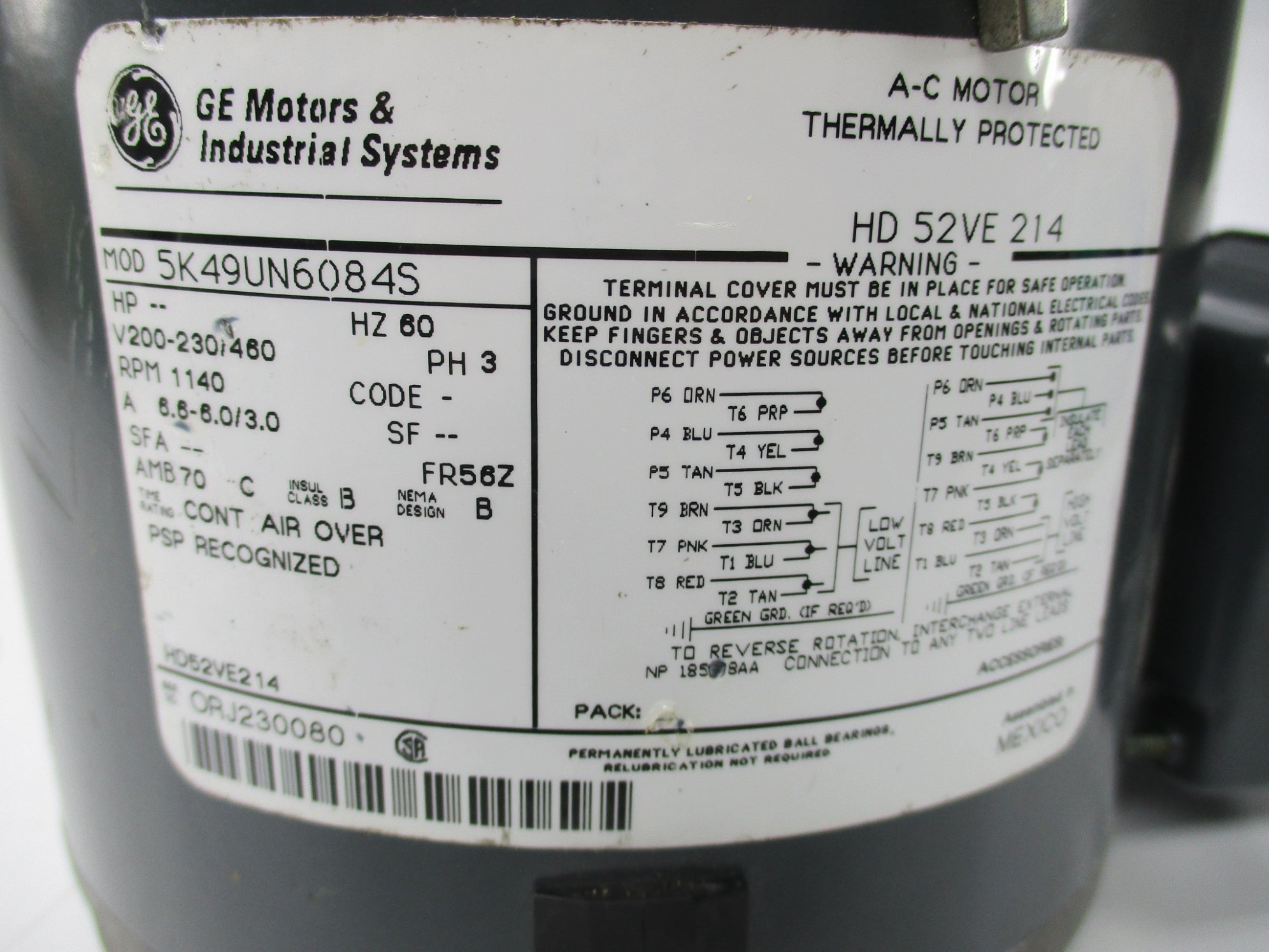 GENERAL ELECTRIC 5K49UN6084S NSNP