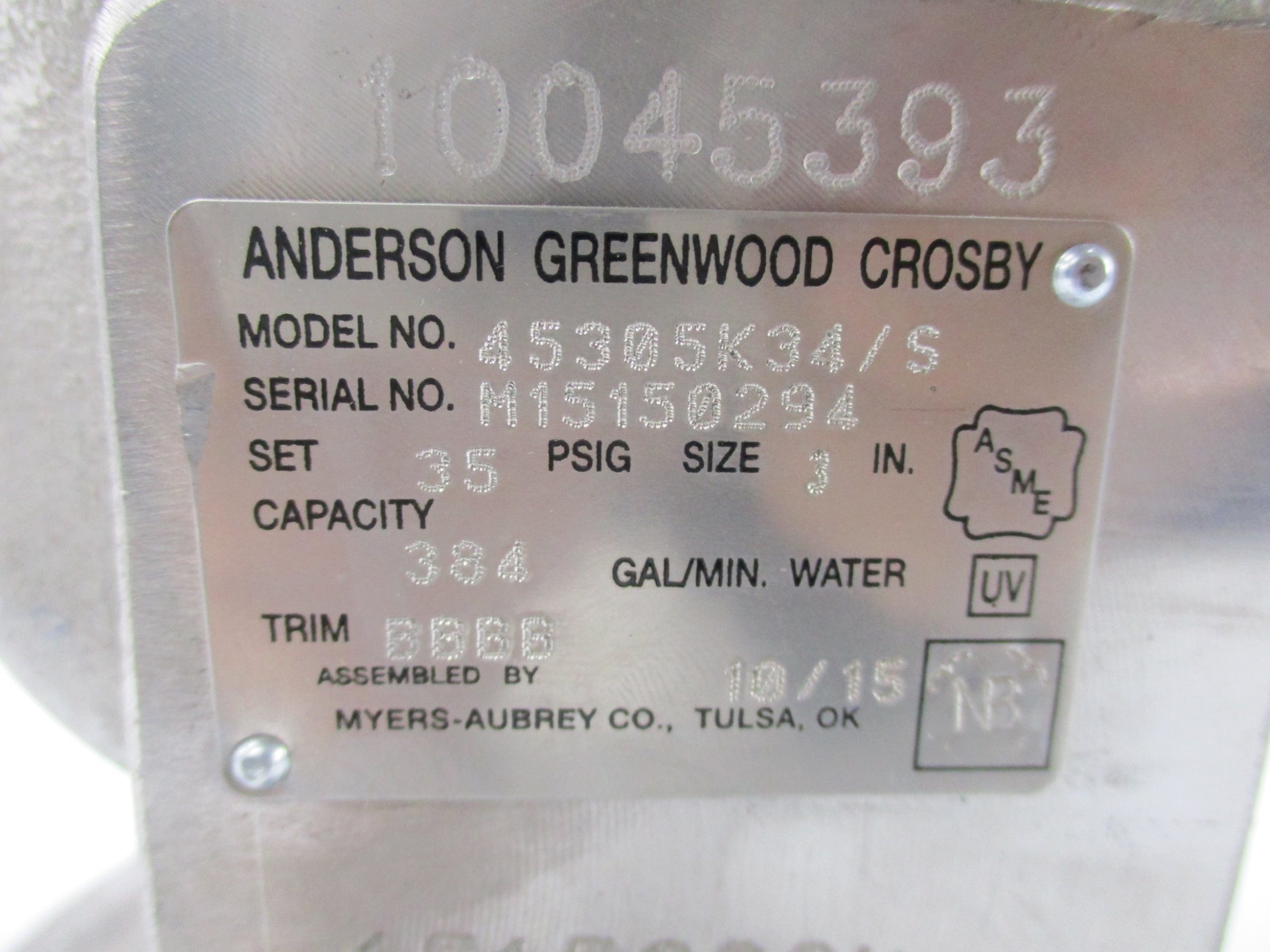 ANDERSON GREENWOOD 45305K34/S NSNP