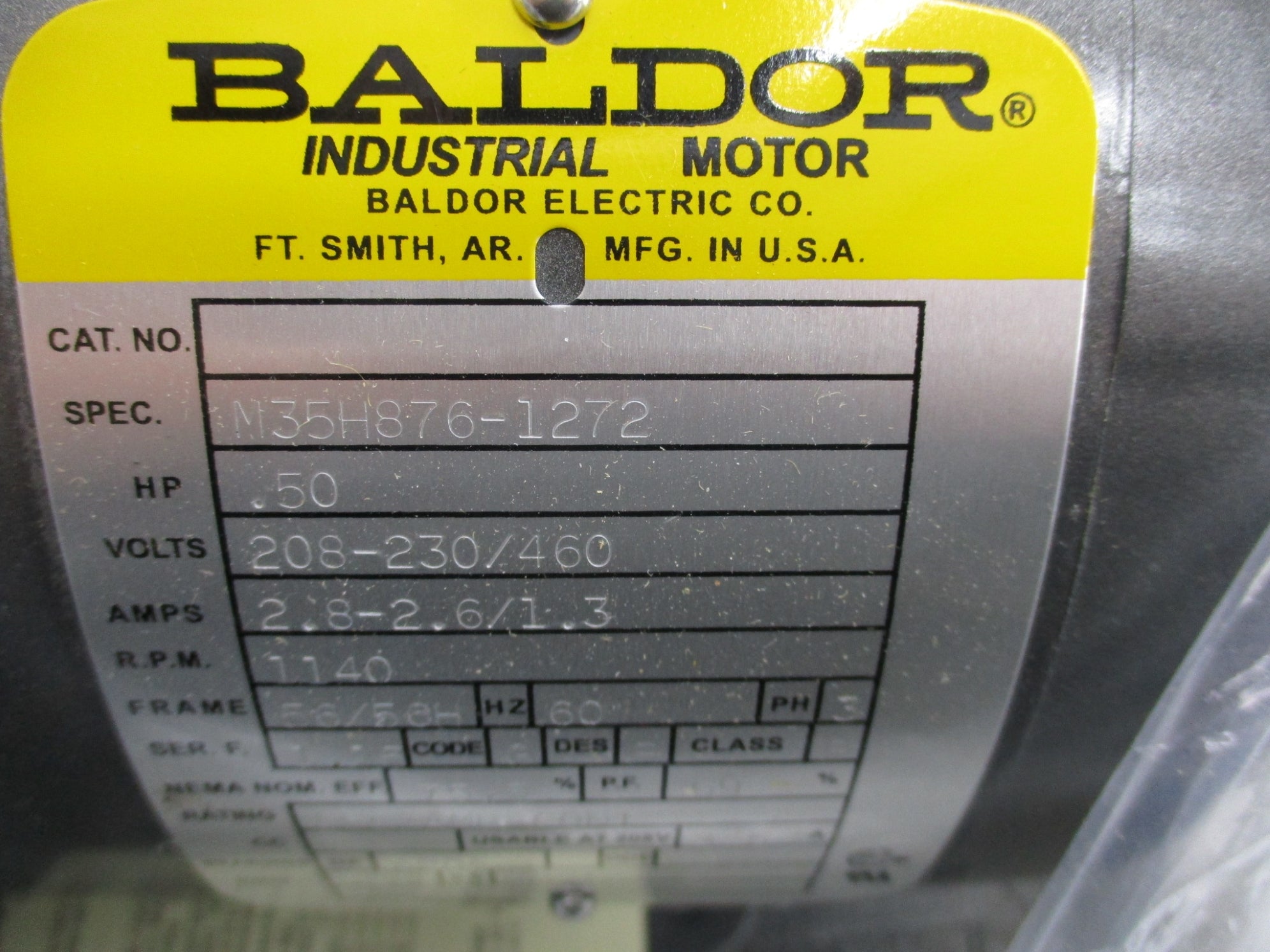 BALDOR M35H876-1272 NSNP