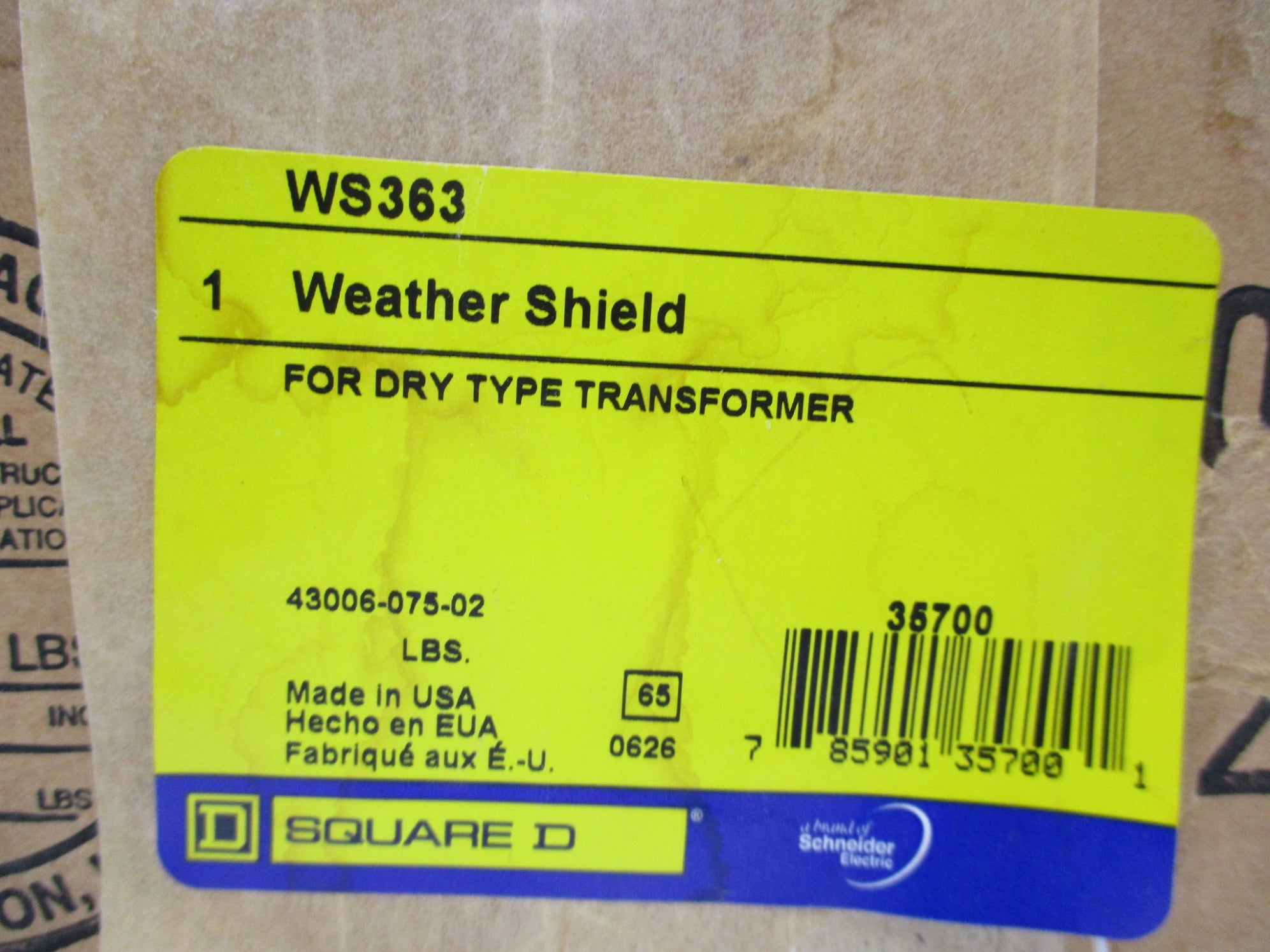 SQUARE D WS363 NSMP
