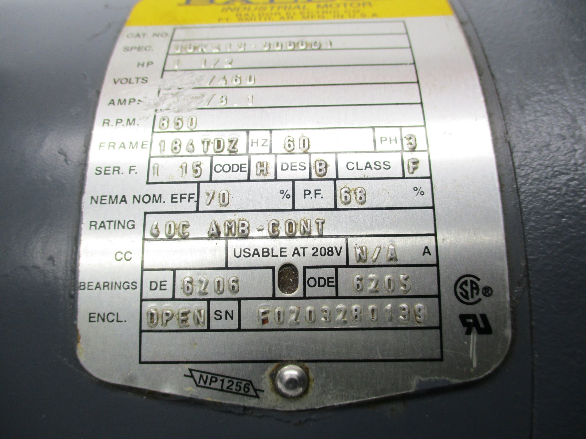 BALDOR 36K213-3066G1 UNMP