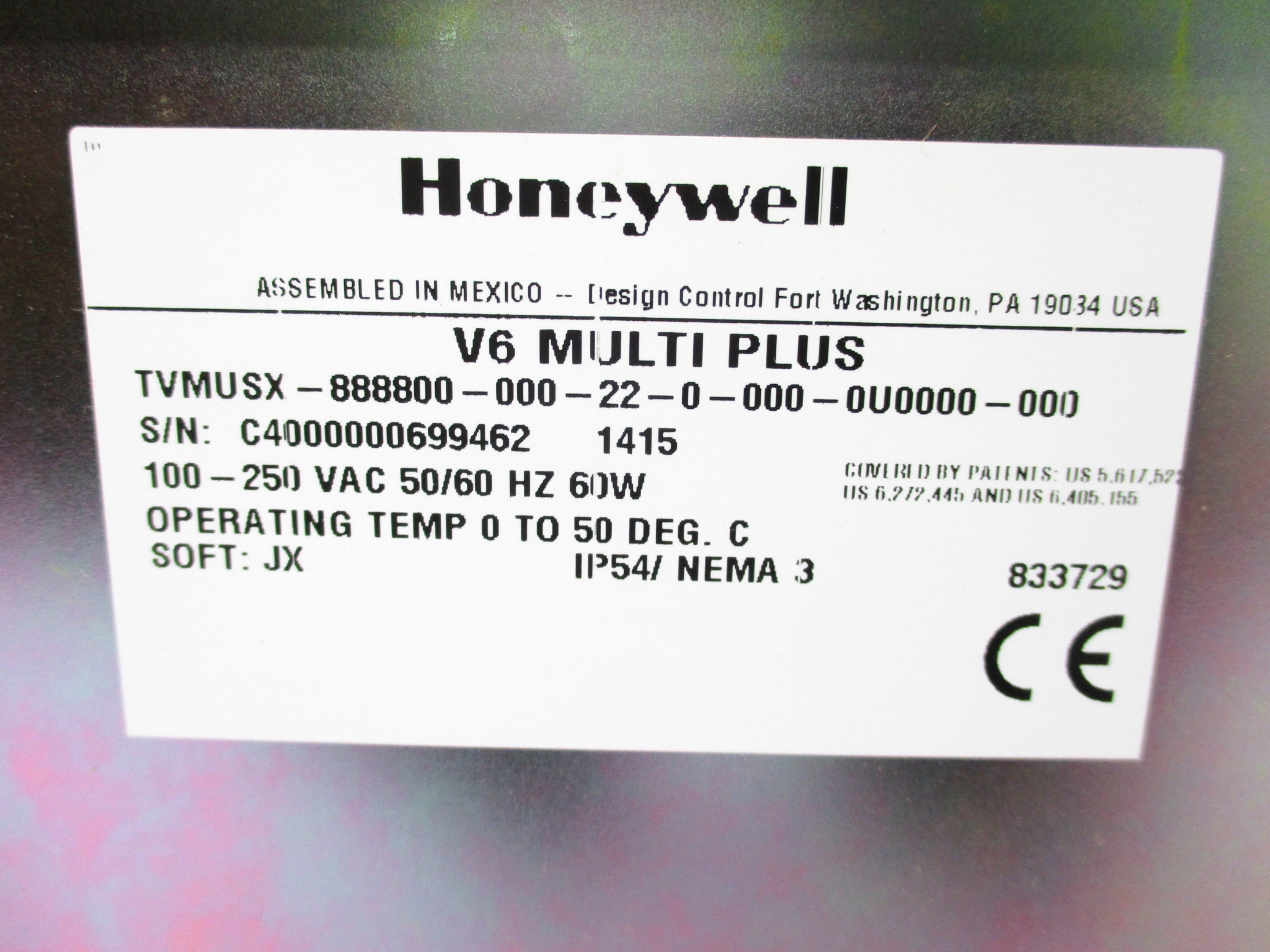 HONEYWELL TVMUSX-888800-000-22-0-000-0U0000-000 NSMP