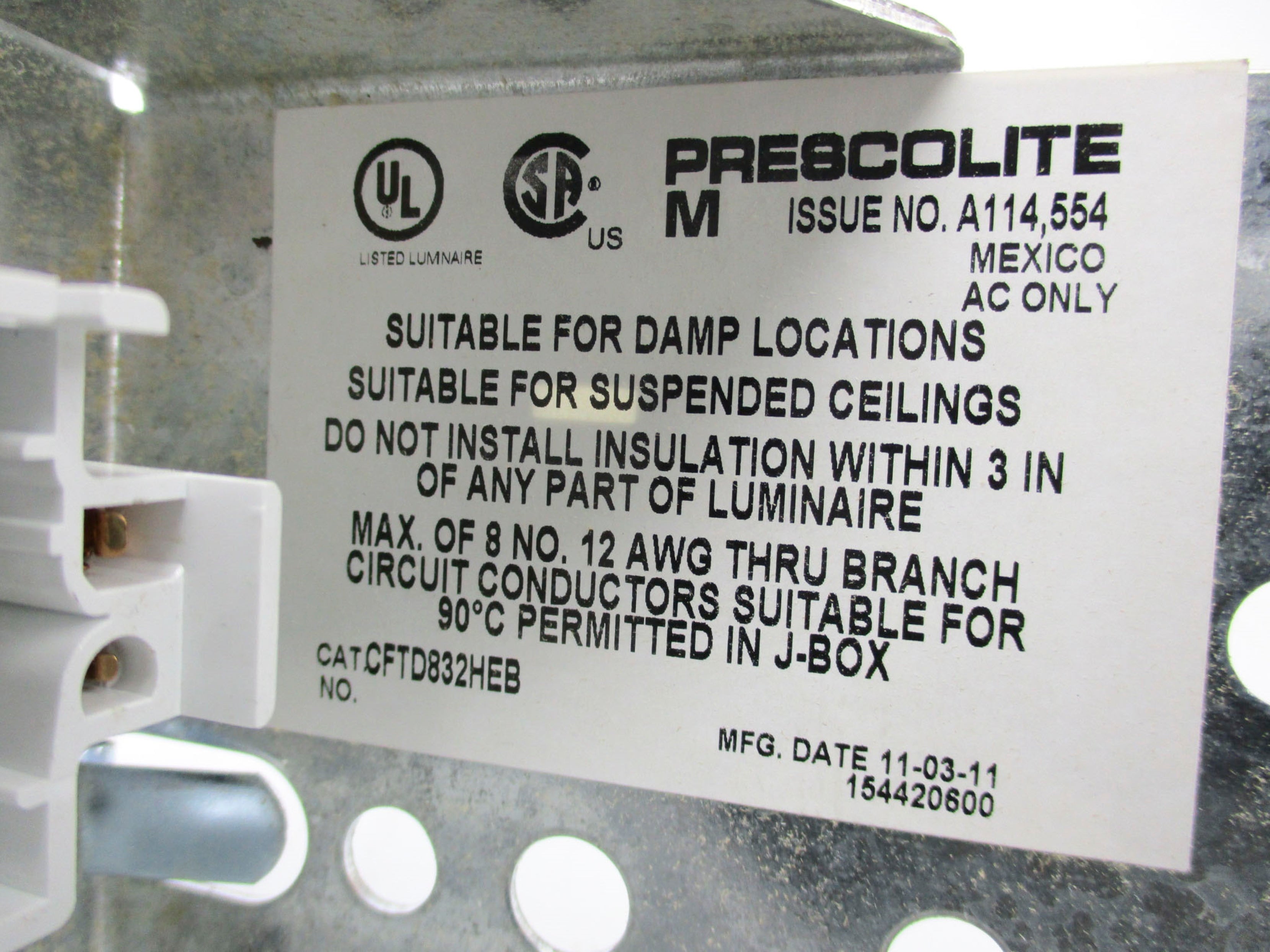 PRESCOLITE CFTD832HEB NSMP