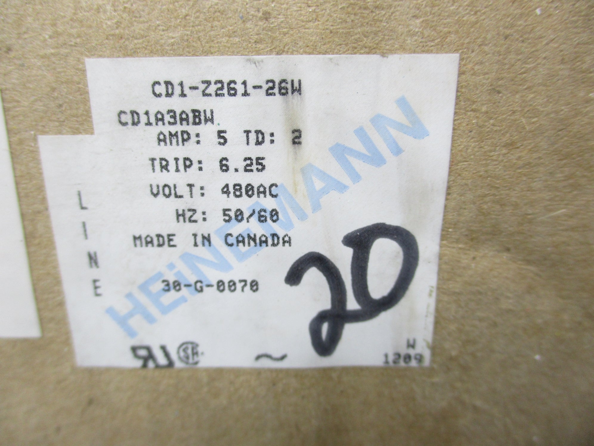 HEINEMANN CD1-Z261-26W NSMP