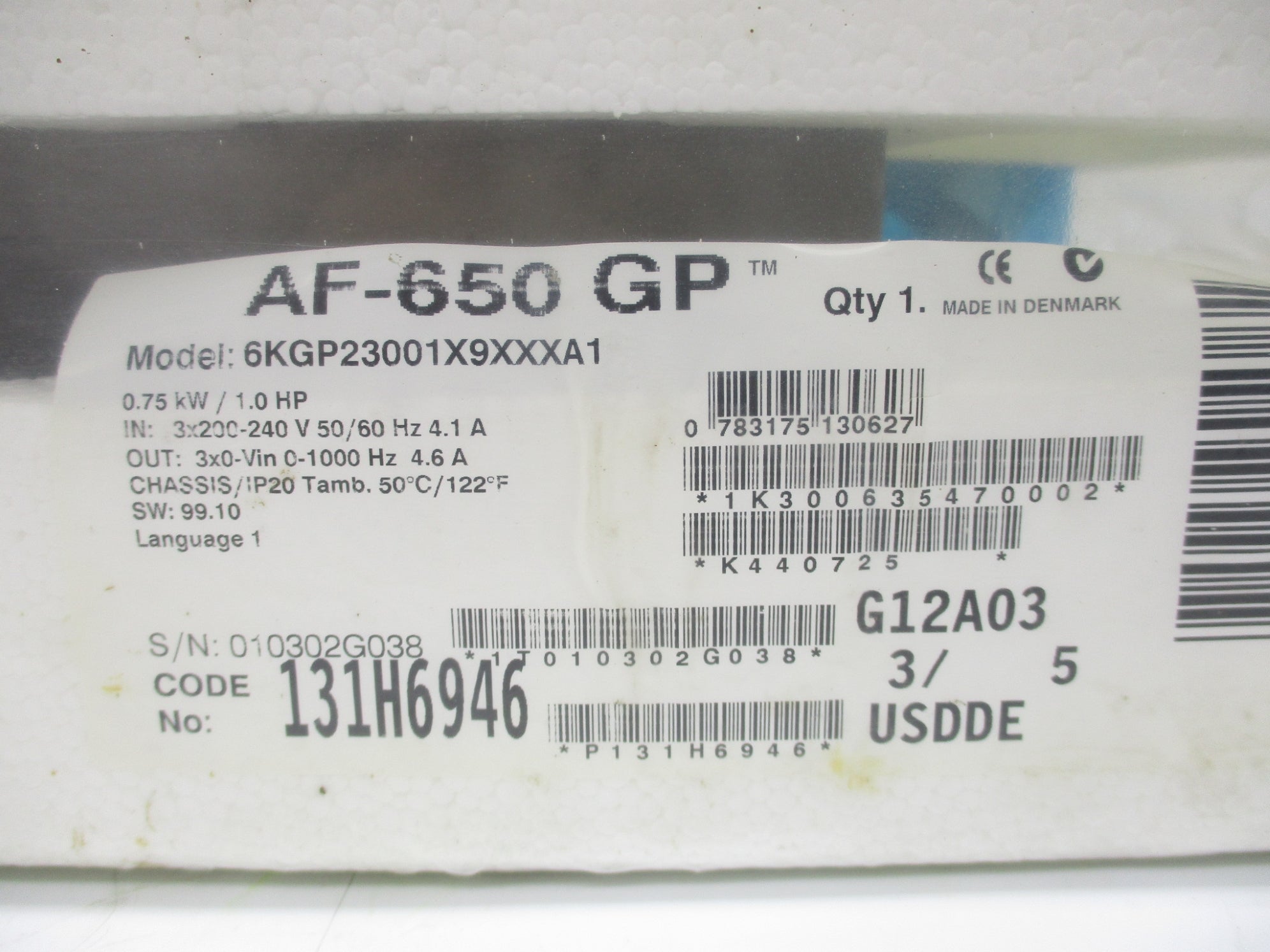 GENERAL ELECTRIC AF-650 NSFS