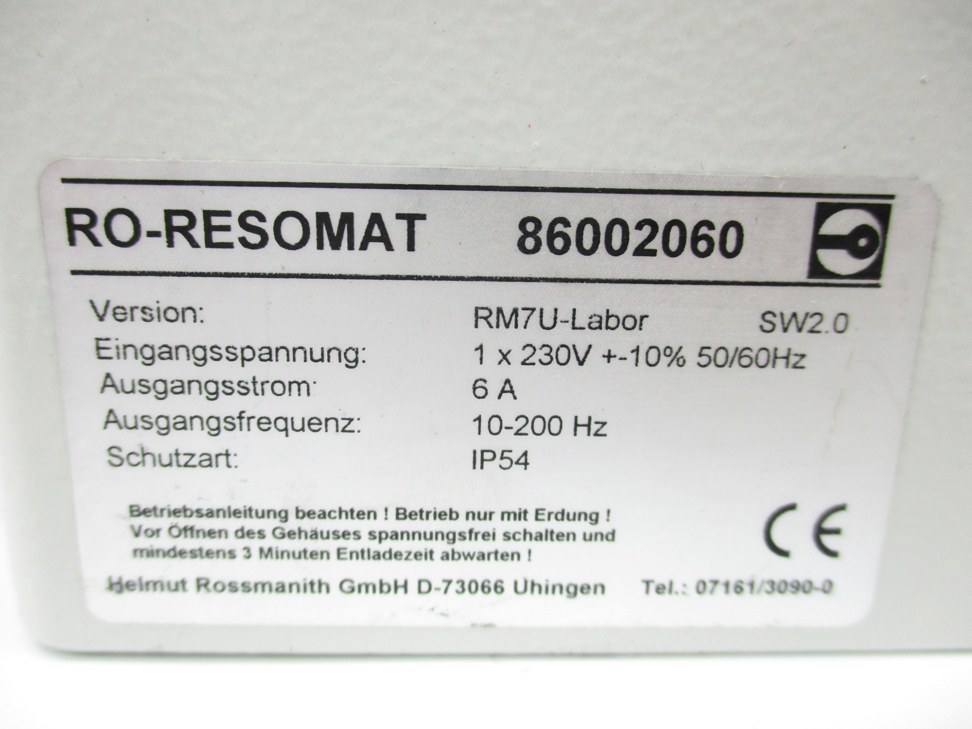 ROSSMANITH RM7U-LABOR (86002060) UNMP
