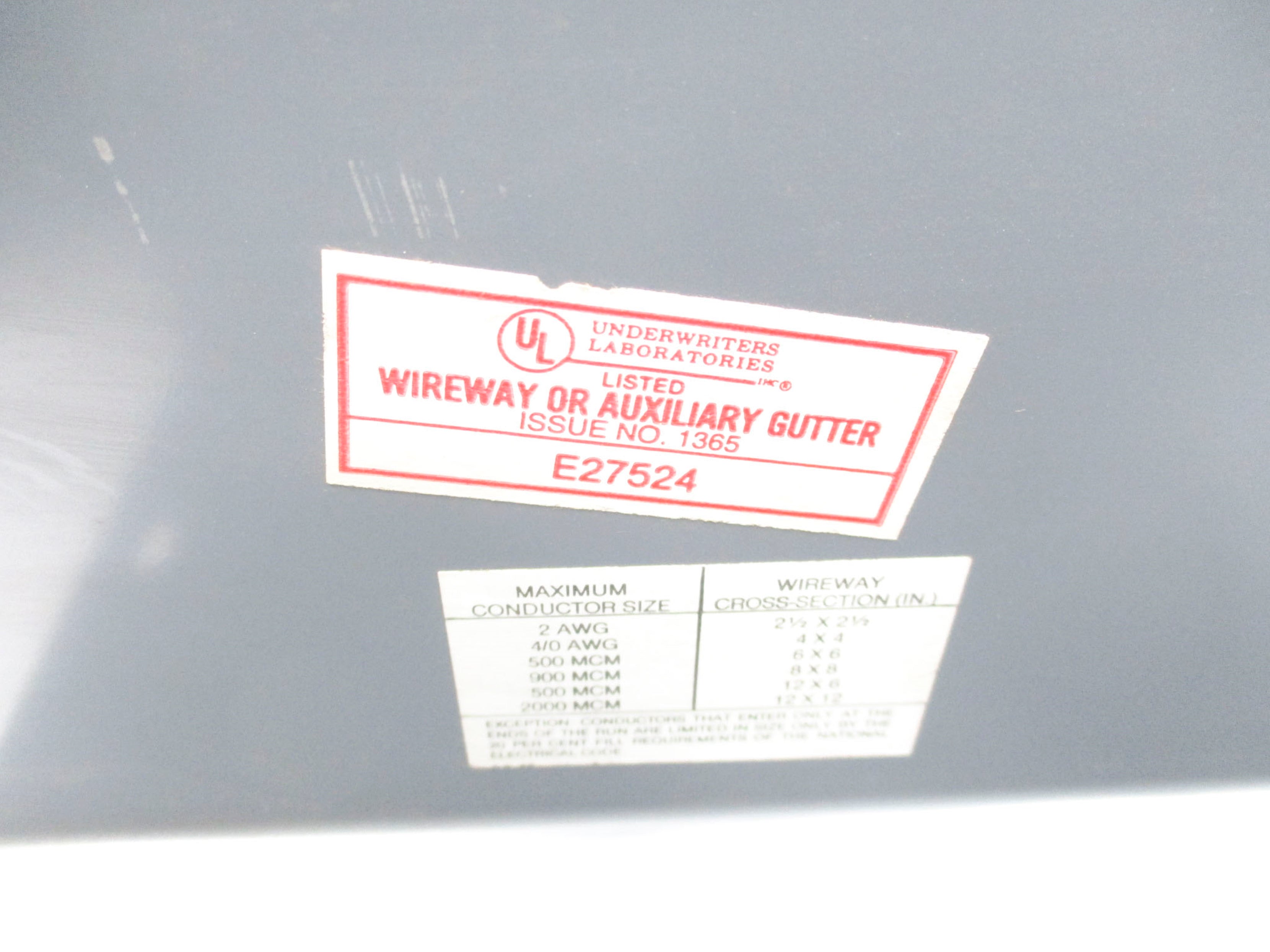 UNDERWRITERS E27524 UNMP