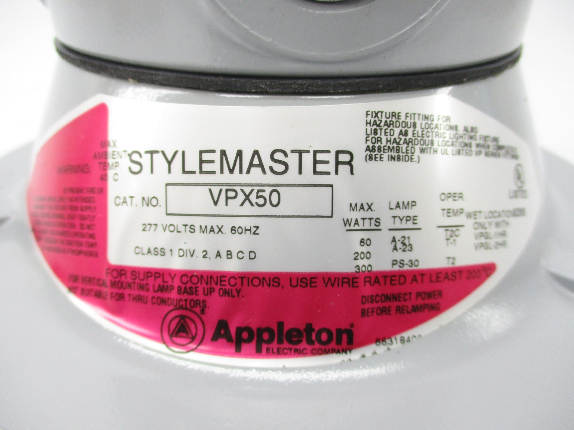 APPLETON VPX50 NSMP