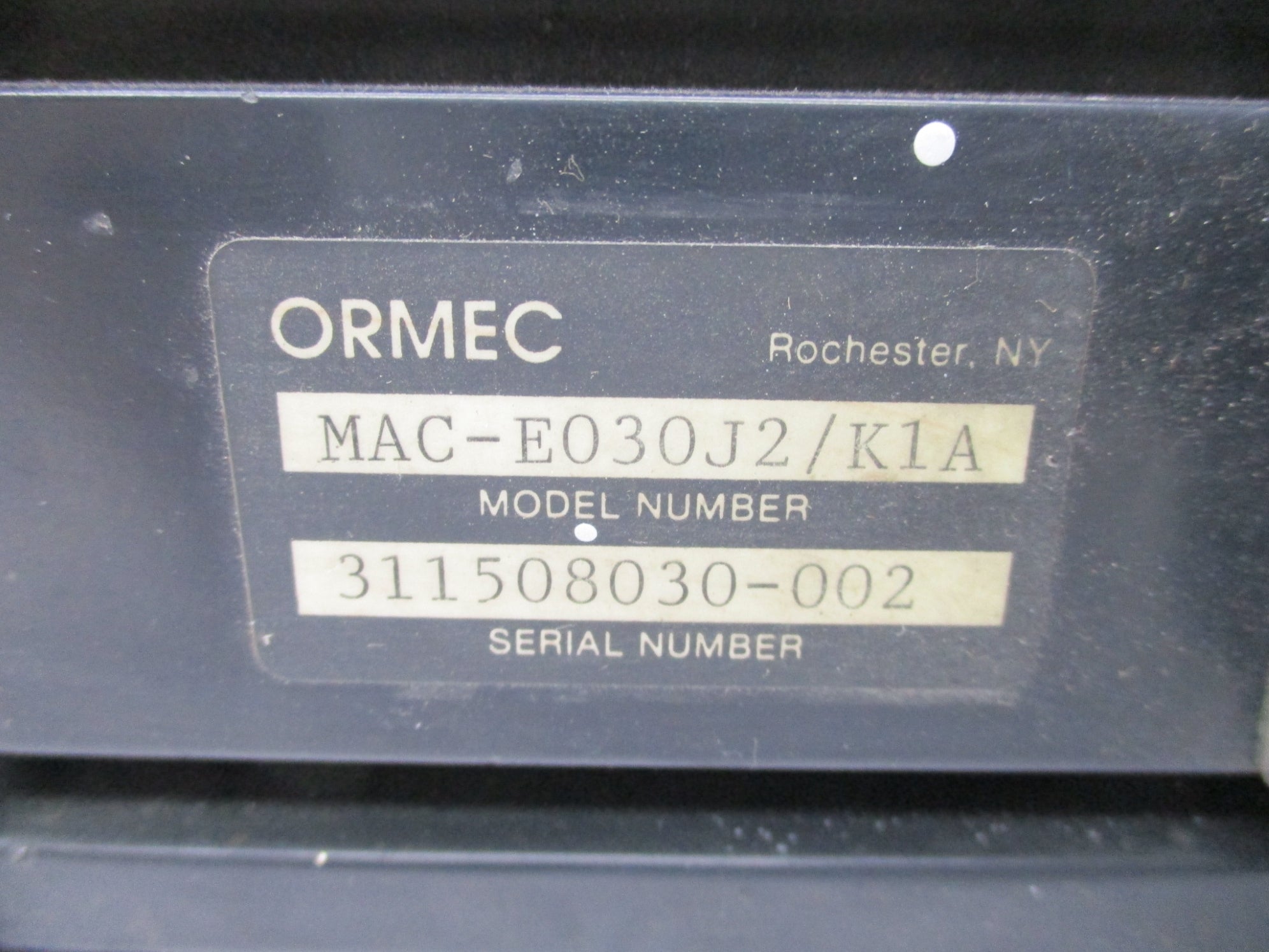ORMEC MAC-E030J2/K1A UNMP