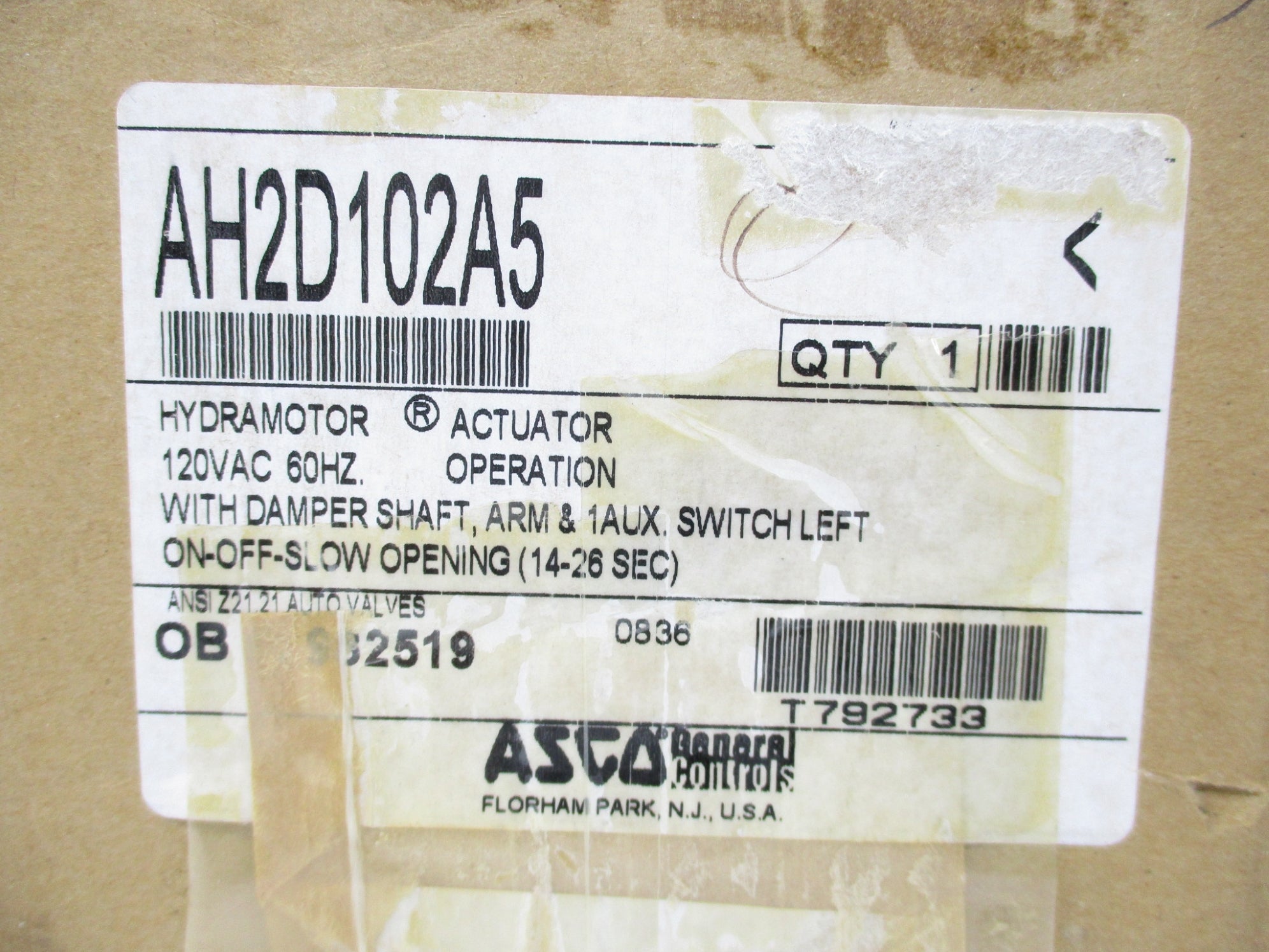 ASCO AH2D102A5 NSMP