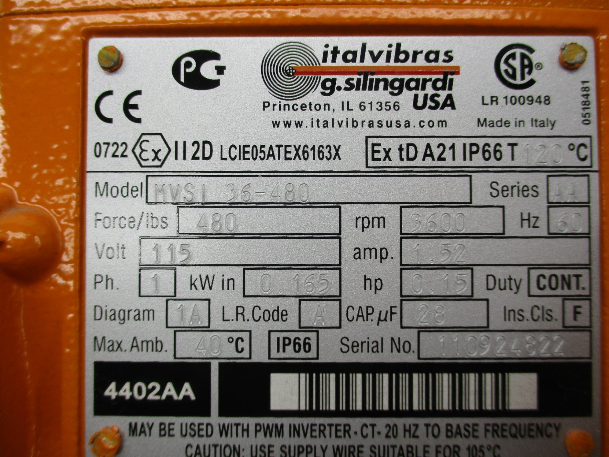 ITALVIBRAS MVSI36-480 NSNP