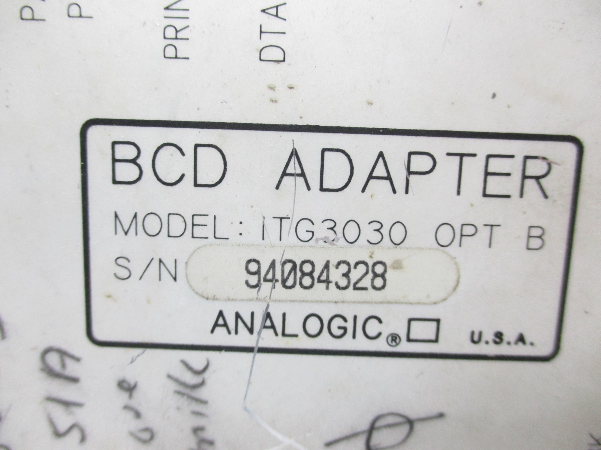 ANALOGIC ITG3030 UNMP