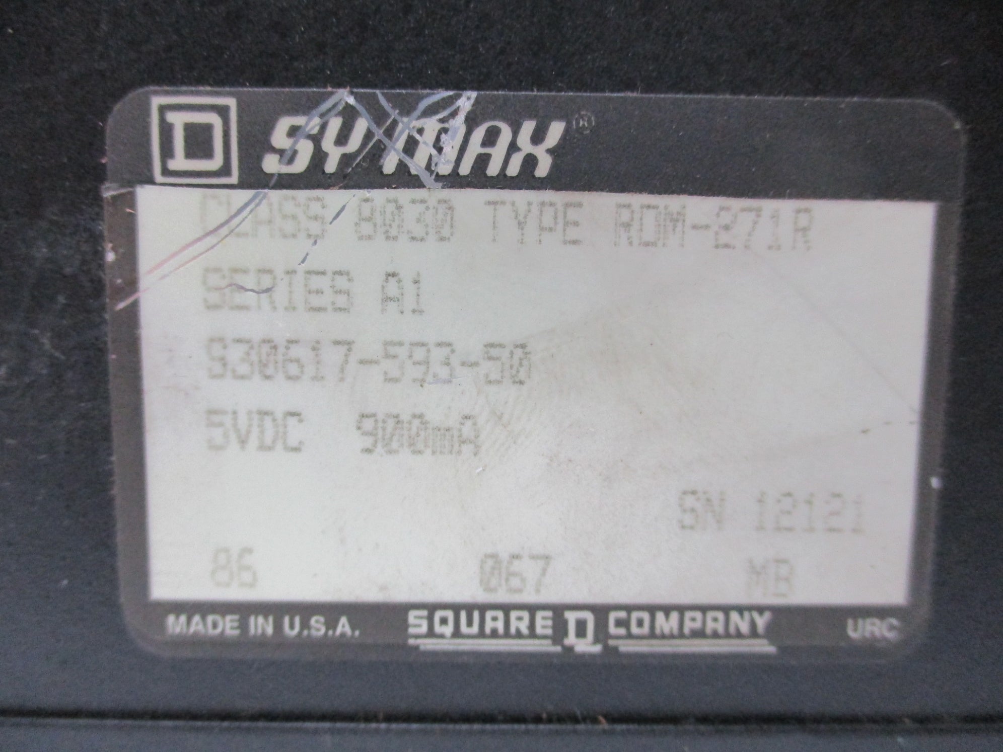 SQUARE D 8030 RDM-271R SER. A 15 VDC (RED) UNMP