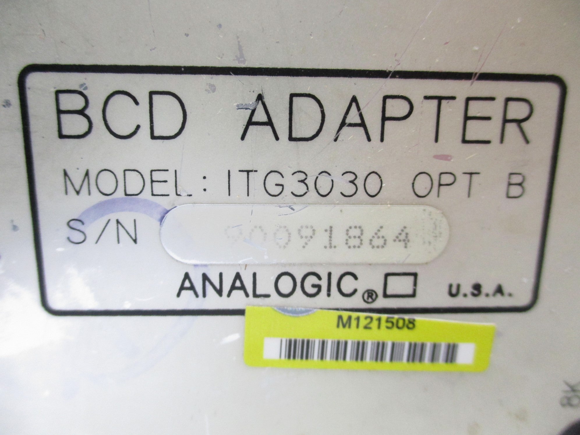 ANALOGIC ITG3030 (AS PICTURED) UNMP