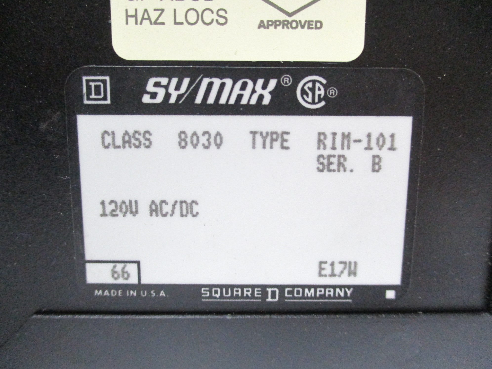 SQUARE D 8030 RIM-101 SER. B (AS PICTURED) UNMP