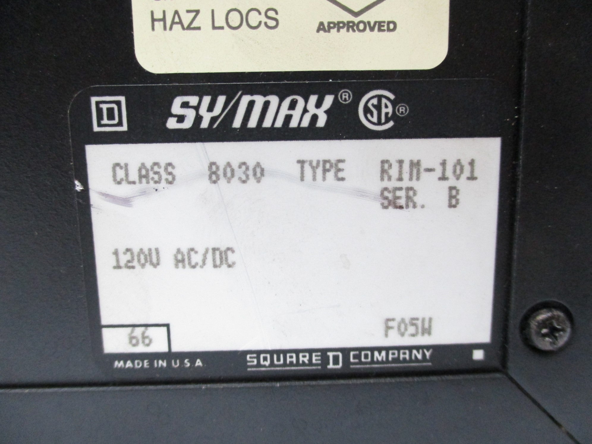 SQUARE D 8030 RIM-101 SER. B (AS PICTURED) UNMP