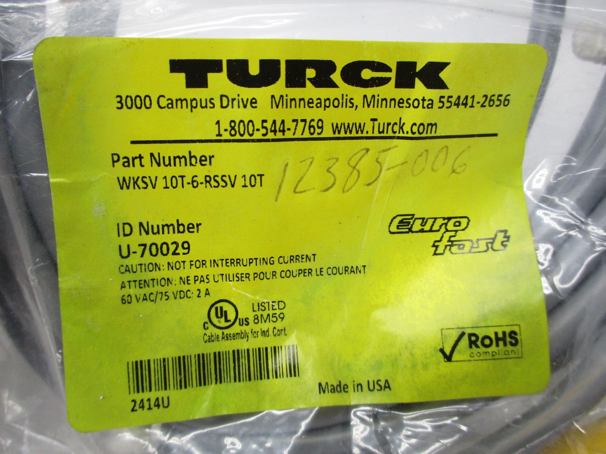 TURCK WKSV10T-6-RSSV10T NSMP
